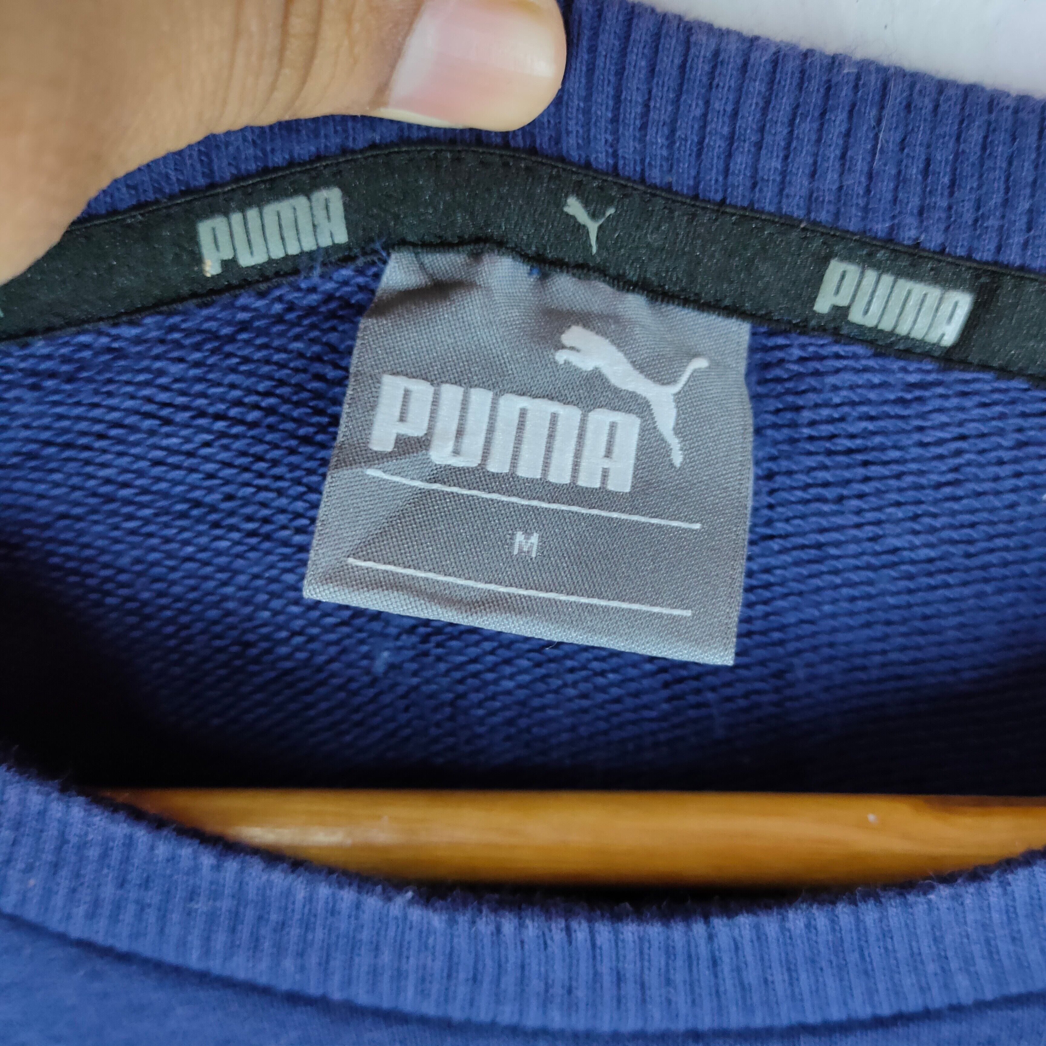 PUMA M Size Embroidery Logo Crewneck Pullover Sweatshirt - 5