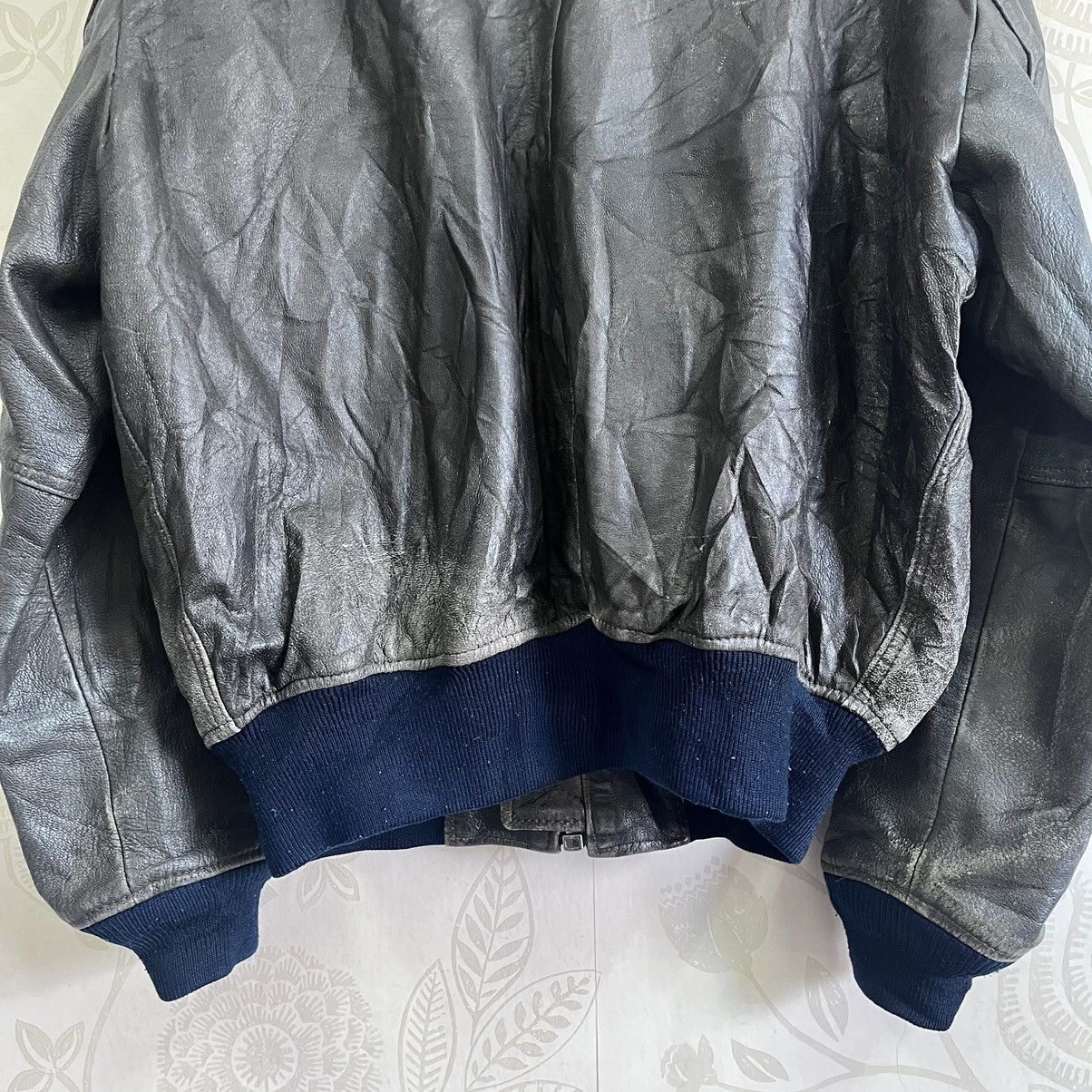 Vintage Avirex Officer's Goat Skin Leather Bomber Jacket - 13