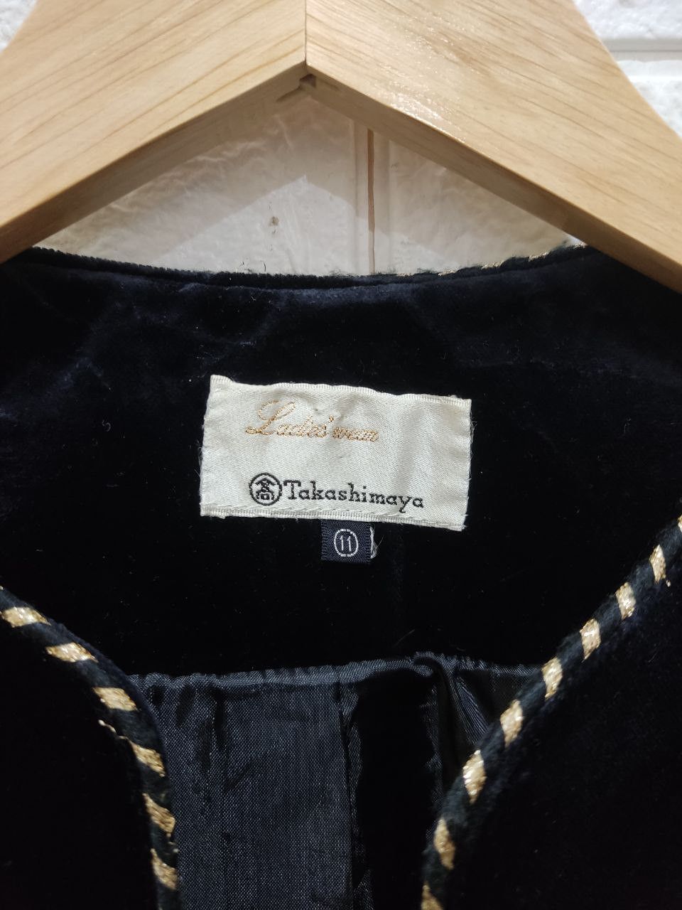 Archival Clothing - TAKASHIMAYA Japan Velvet Suede Crop Top Suit Coat Jacket - 6