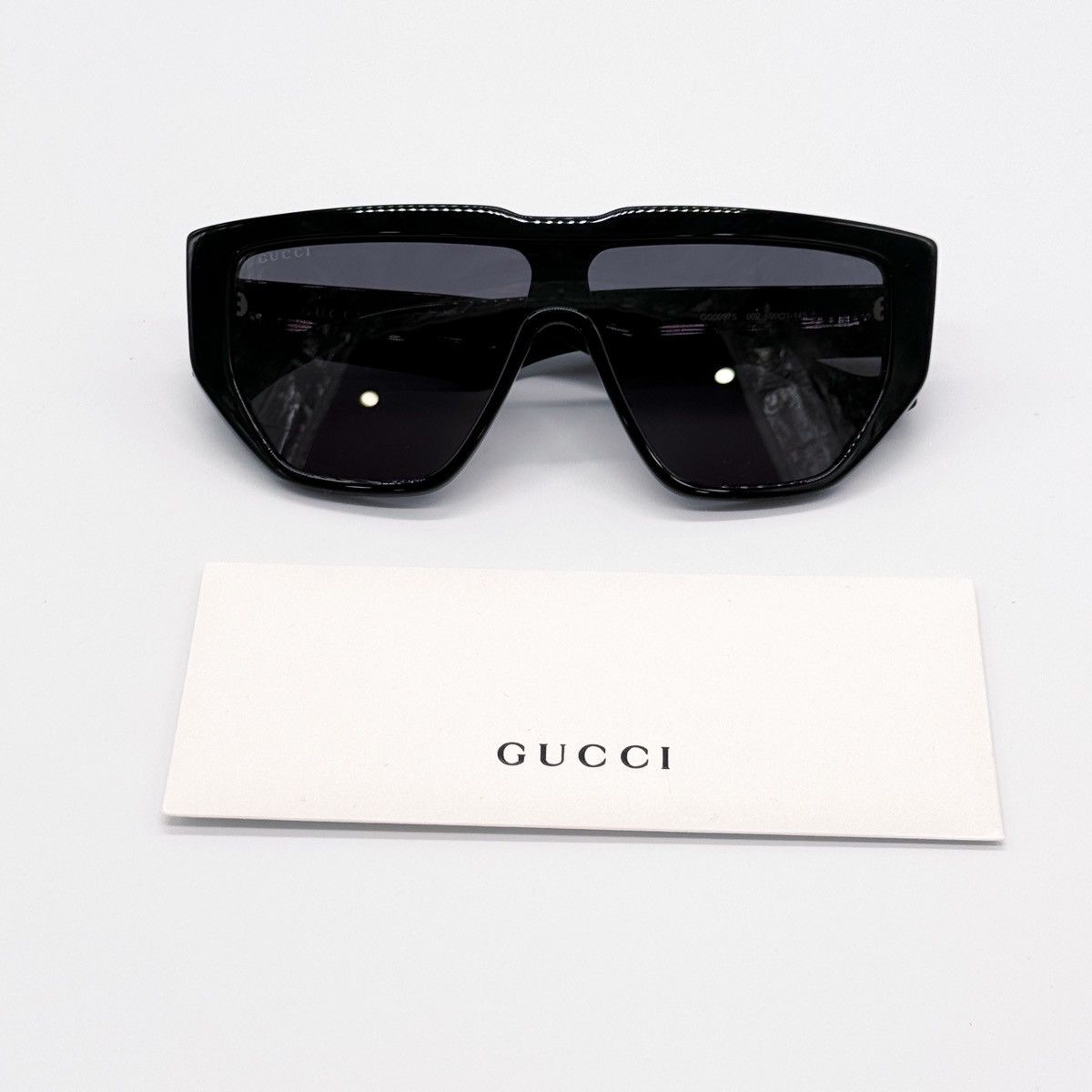 NEW GUCCI GG0997S 002 GEOMETRIC BLACK UNISEX SUNGLASSES - 11