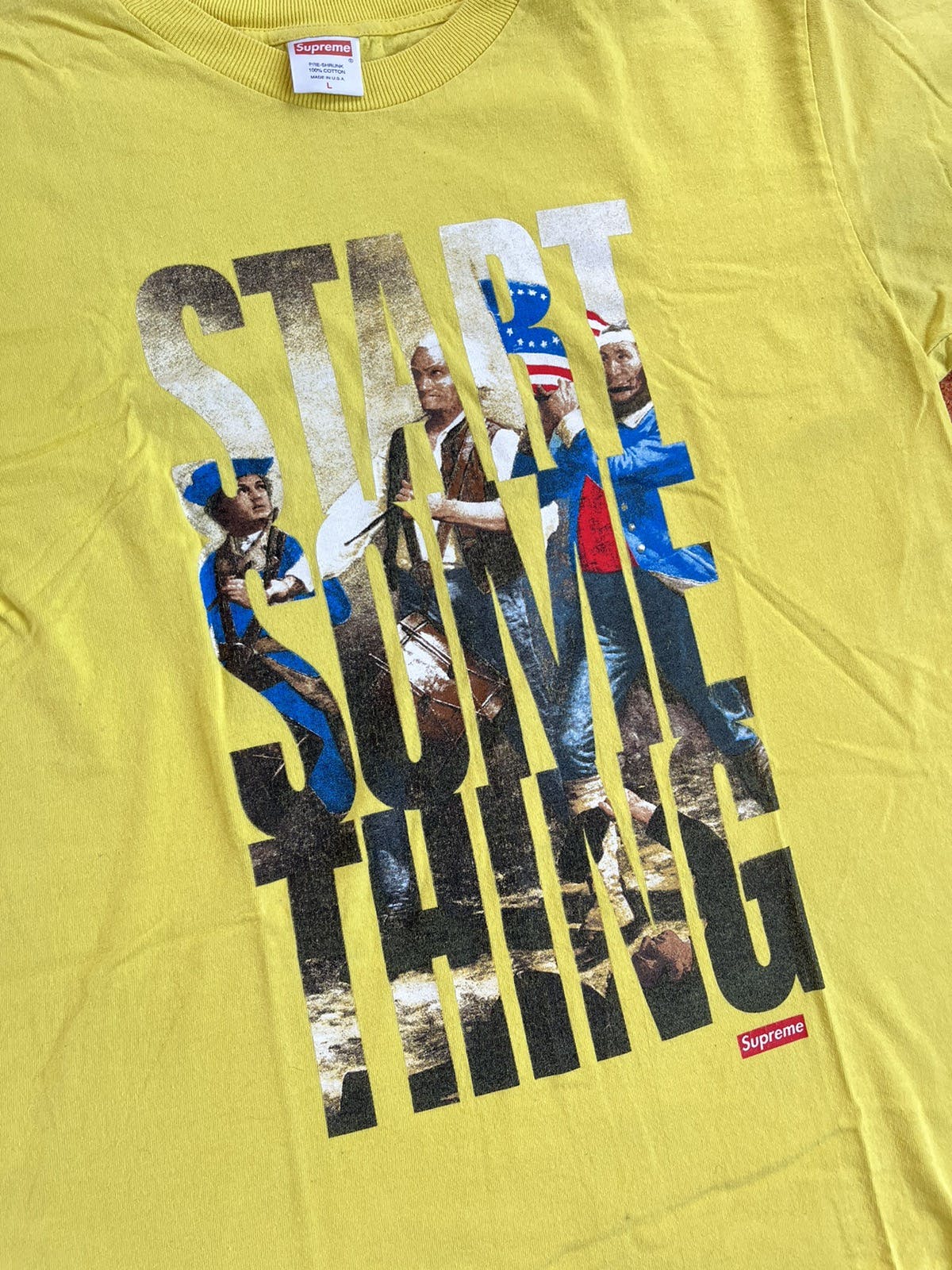 Supreme Start Something Tee 2008 offers Yellow