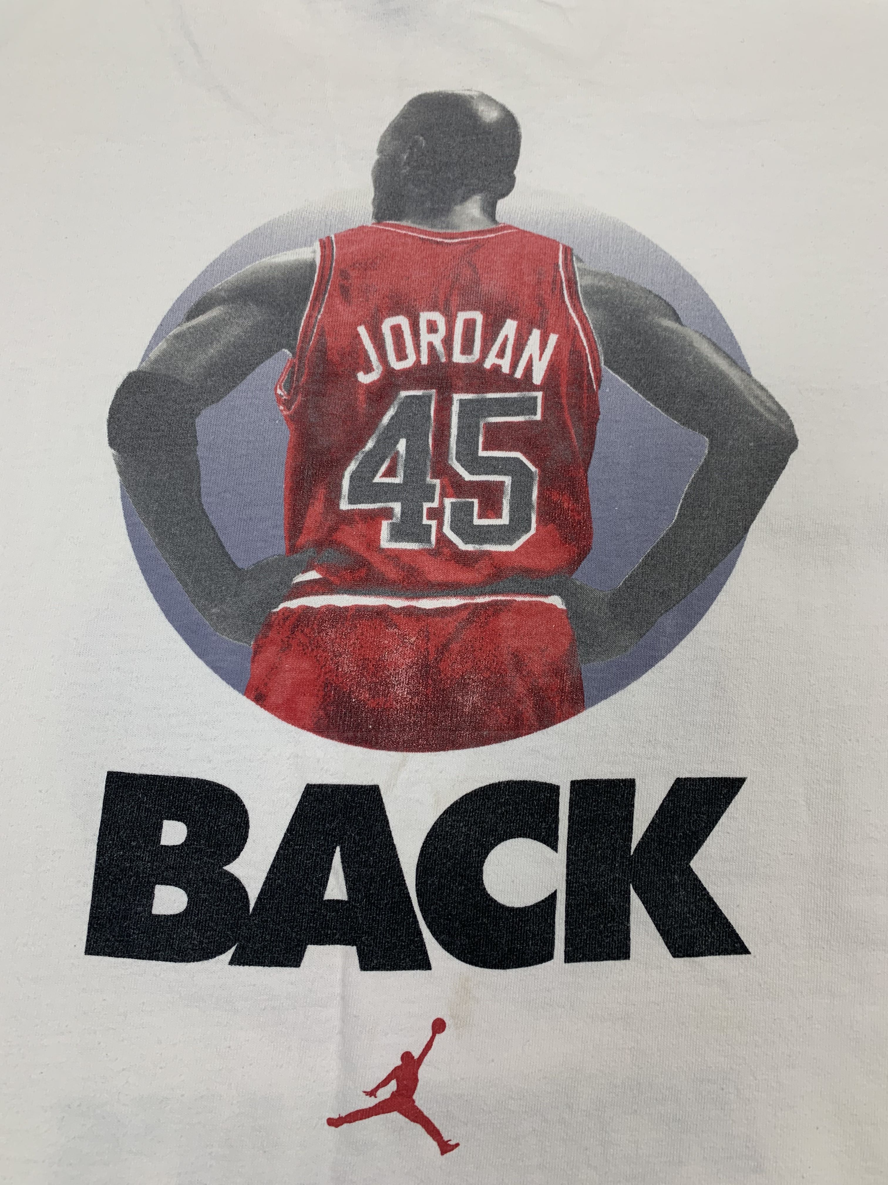 Vintage Michael Jordan T Shirt Jordan’s Back Shirt 90s Nike Shirt Men Shirt Size XL Women Shirt White - 4