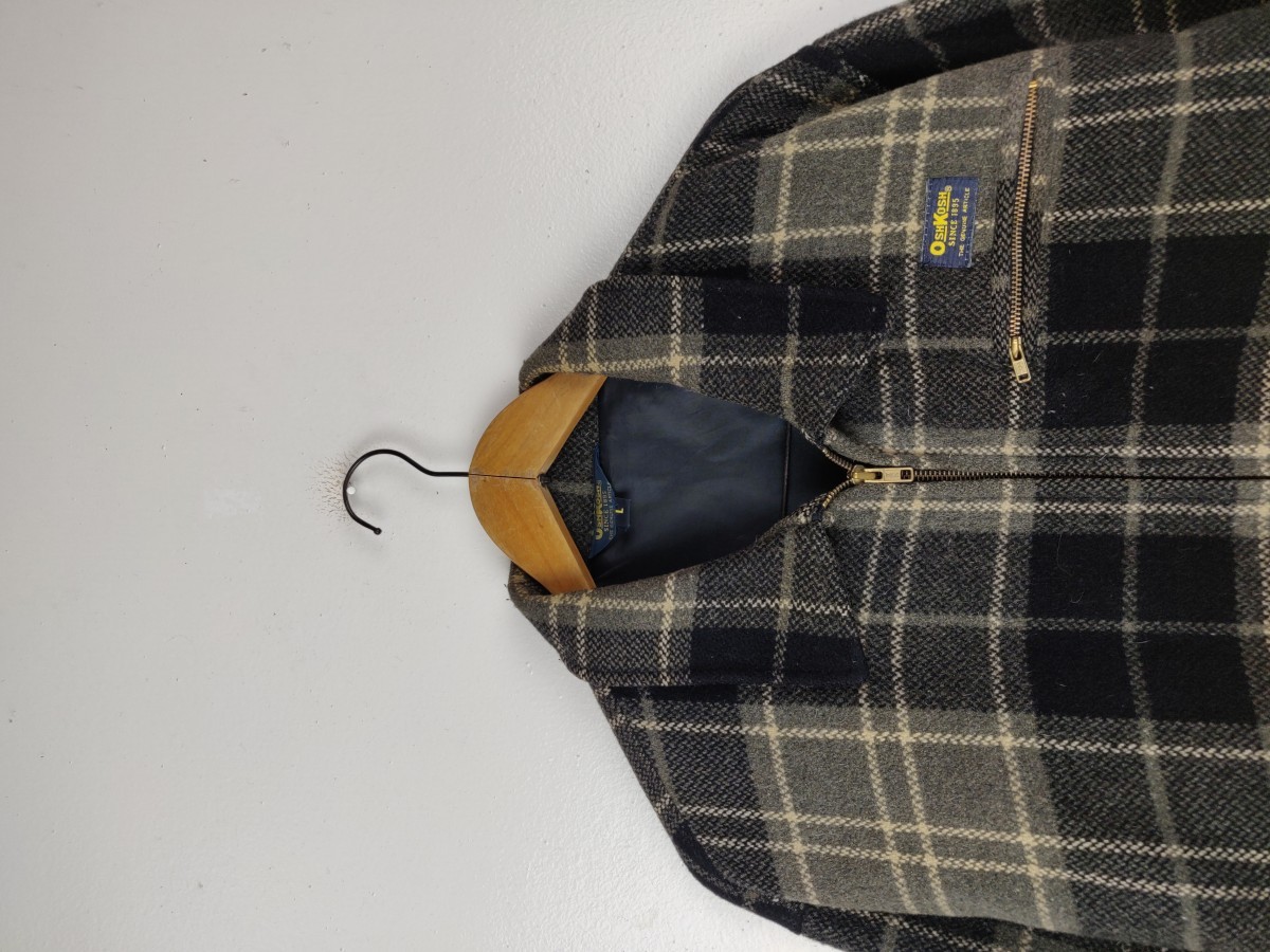Casual Jacket - Genuine Article Checked Jacket Zipper Coat - 3