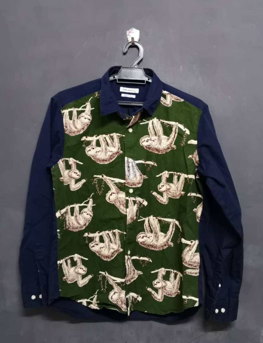 Animal Tee - Sloth Button up Shirt - 1