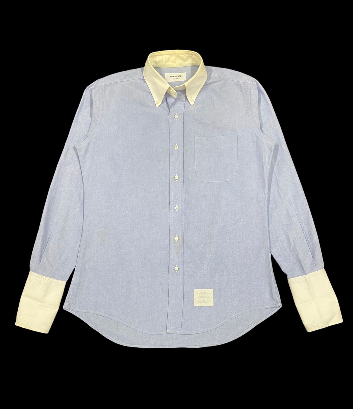 Authentic🔥Thom Browne Blue Oxford Button Down Shirt Size 3 - 1