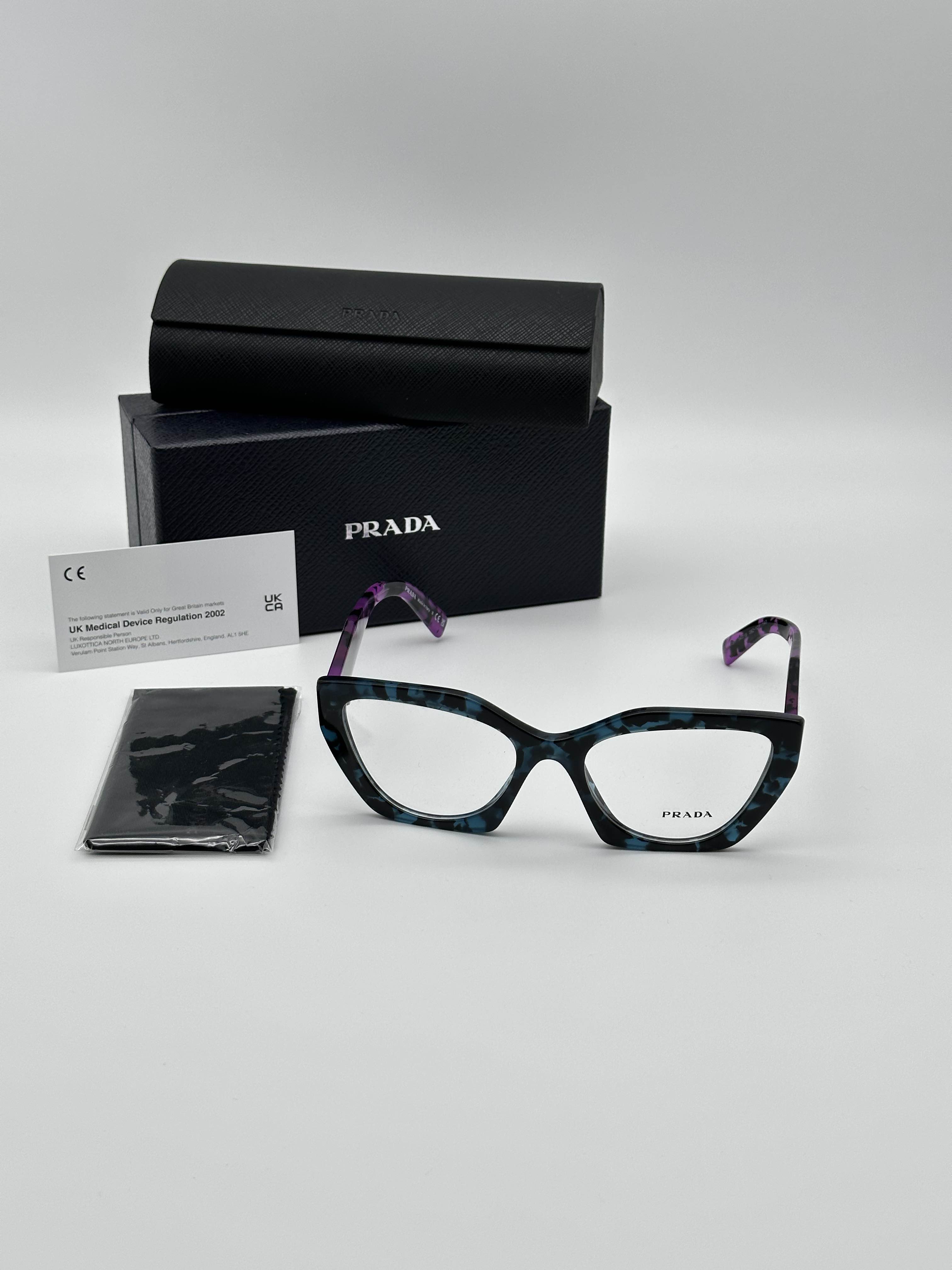 BRAND NEW PRADA PR09YS 06Z101 Teal Tortoise Demo Lens - 1