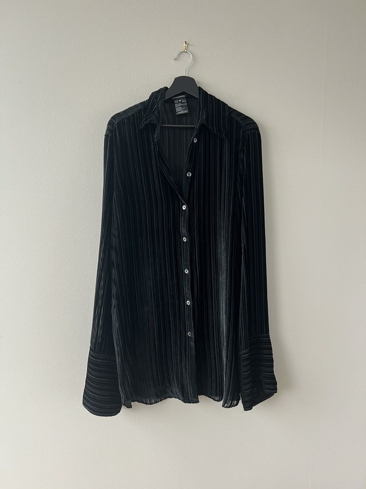 AW18 “Harlot” Striped Velvet Shirt - 1