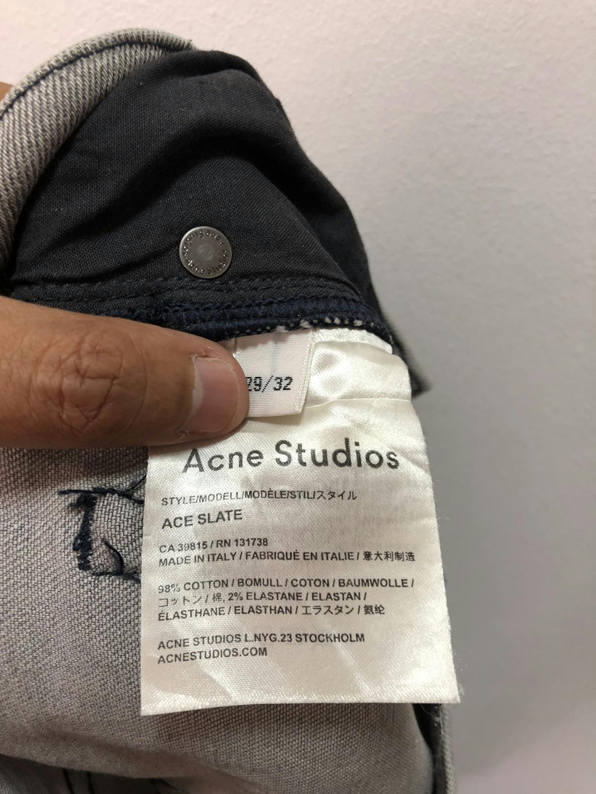 ACNE STUDIO Denim Pants Grey Ace Slate Italy Made - 5