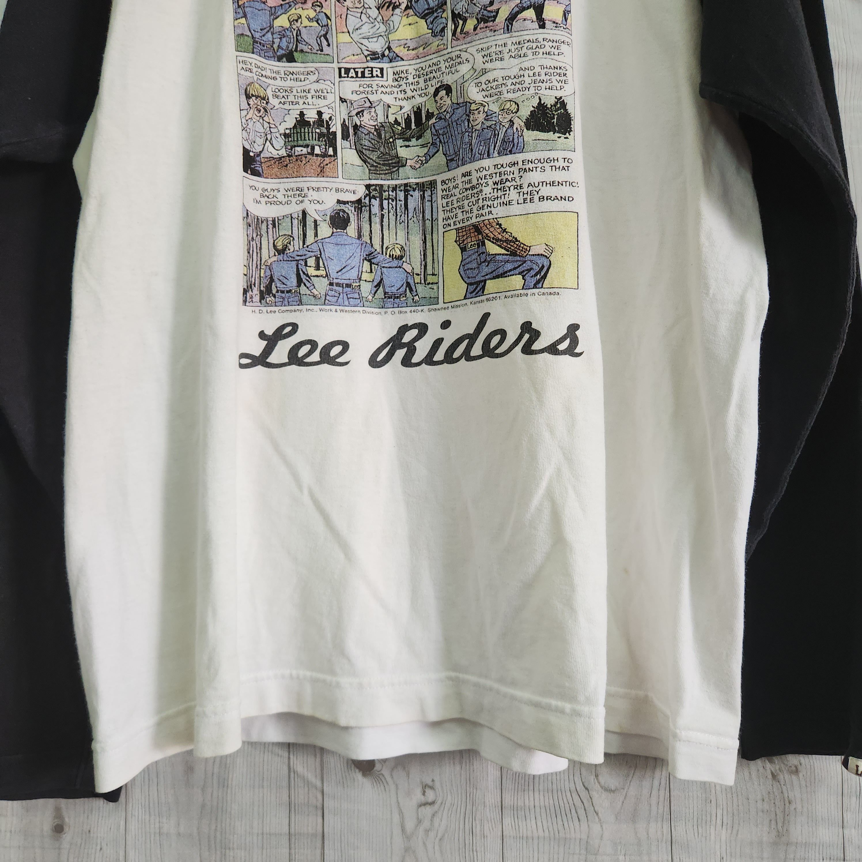 Vintage 1999 Lee Riders Japan Raglan TShirt - 8