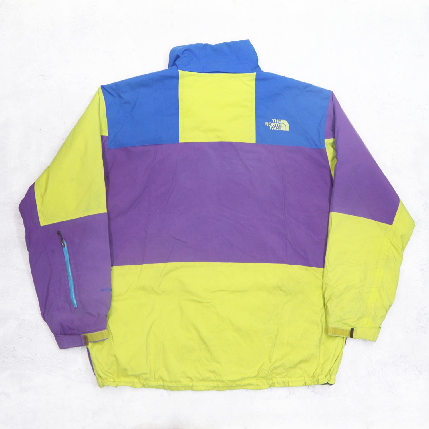 Vintage 90s THE NORTH FACE Mini Logo Embroidered Multi Color Block Bomber Mountain Ski Jacket - 8