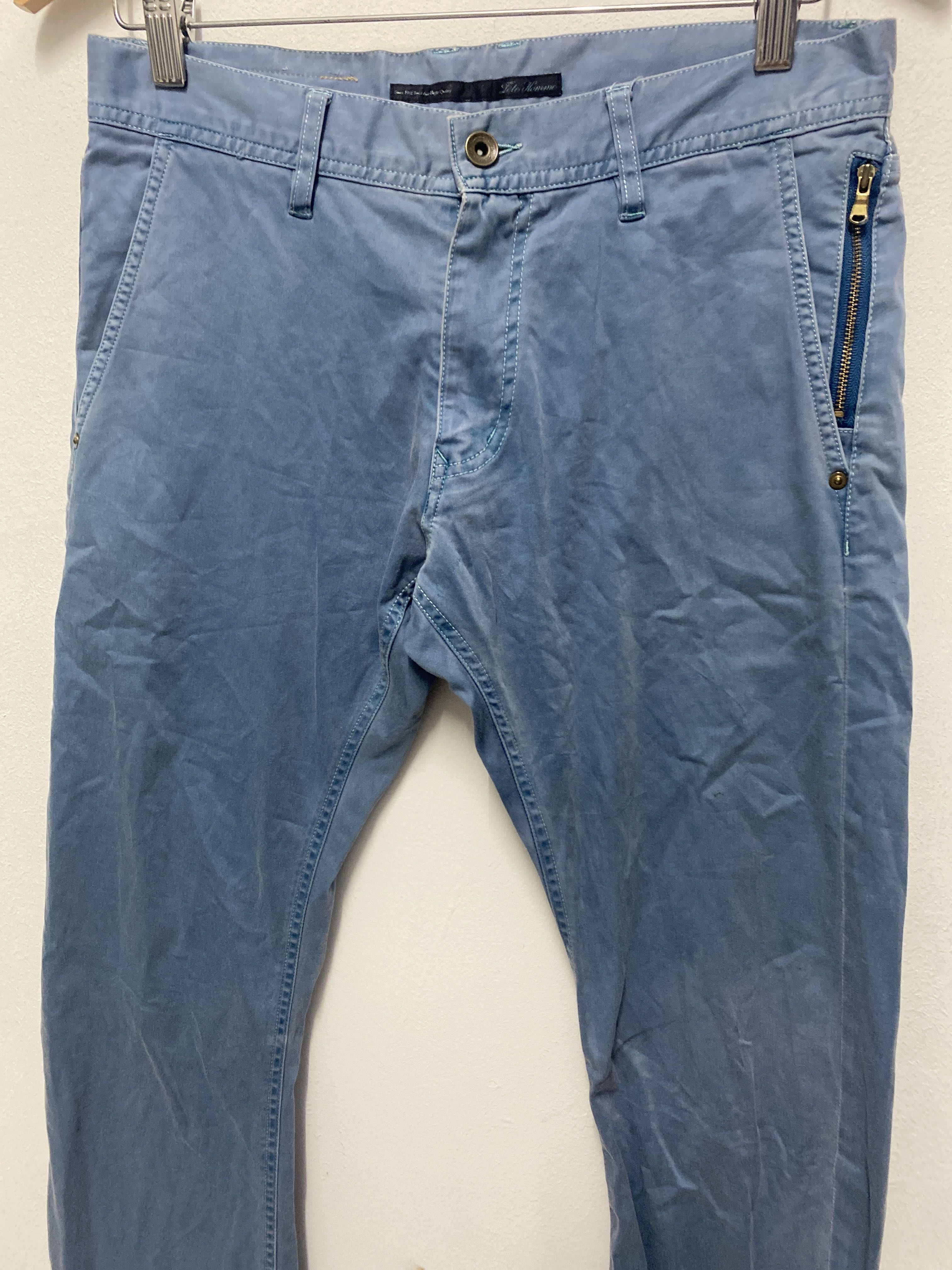 Tete Homme Light Blue Slim Fit Casual Pants with Zipper Detail - 5
