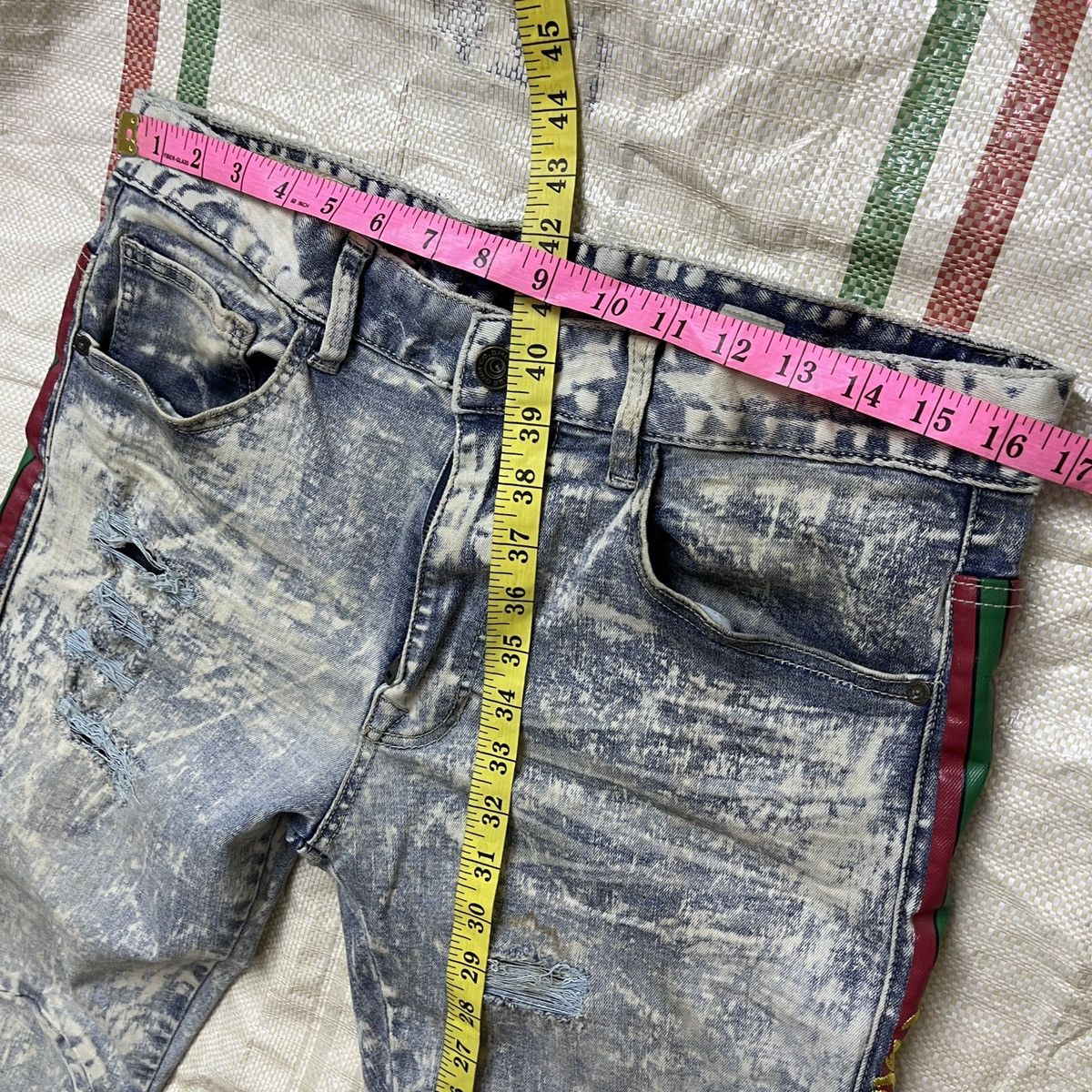 Avant Garde - Acid Wash Distressed SMOKE RISE Denim Jeans Japan - 3