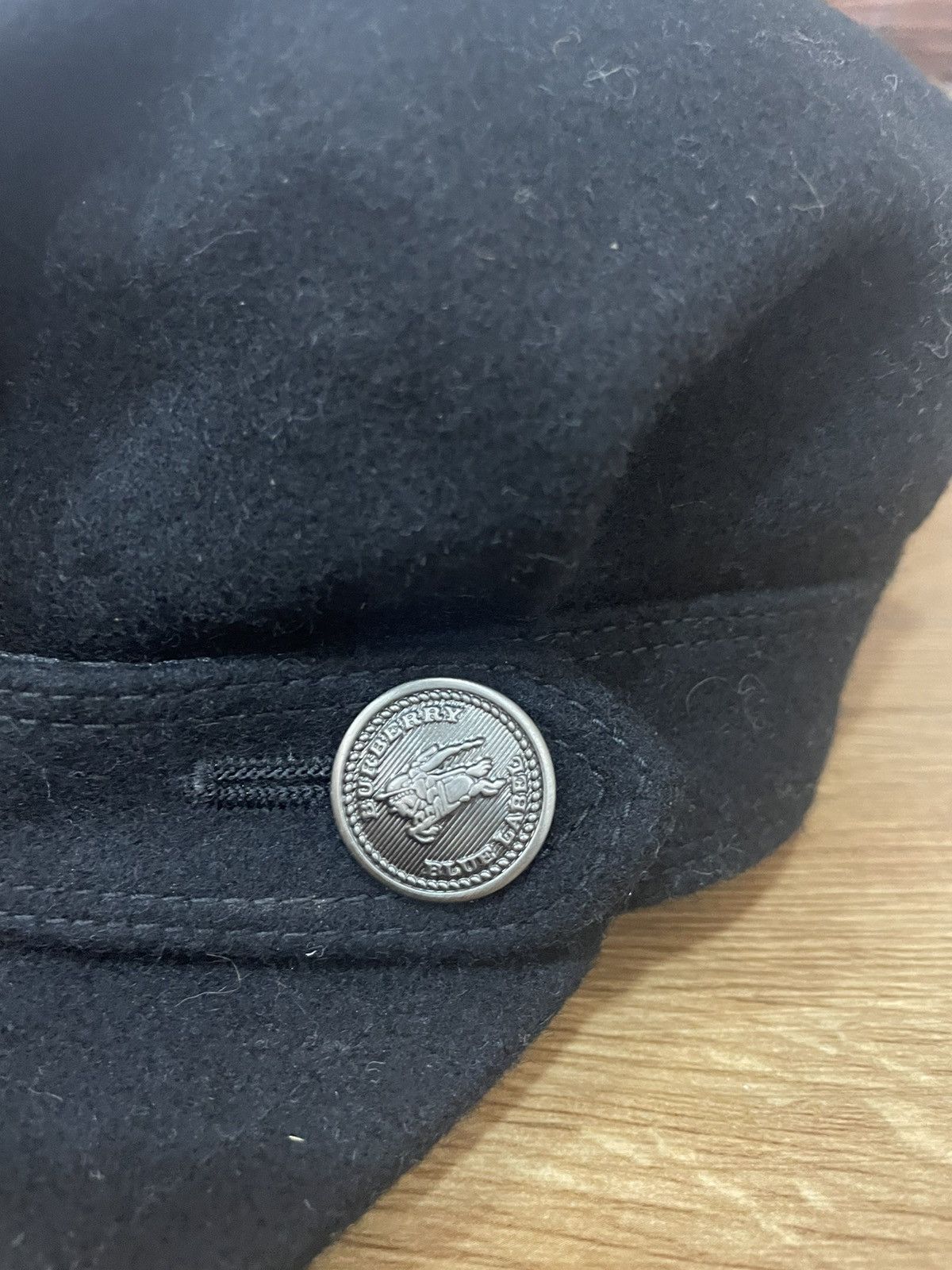 Authentic BURBERRY wool Blue label Hat - 6
