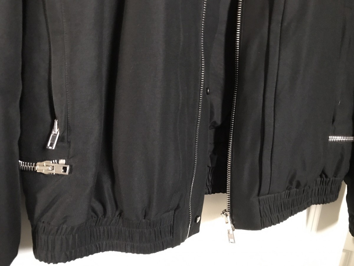 Siki Im - black dual lampo zipper bomber XL - 4