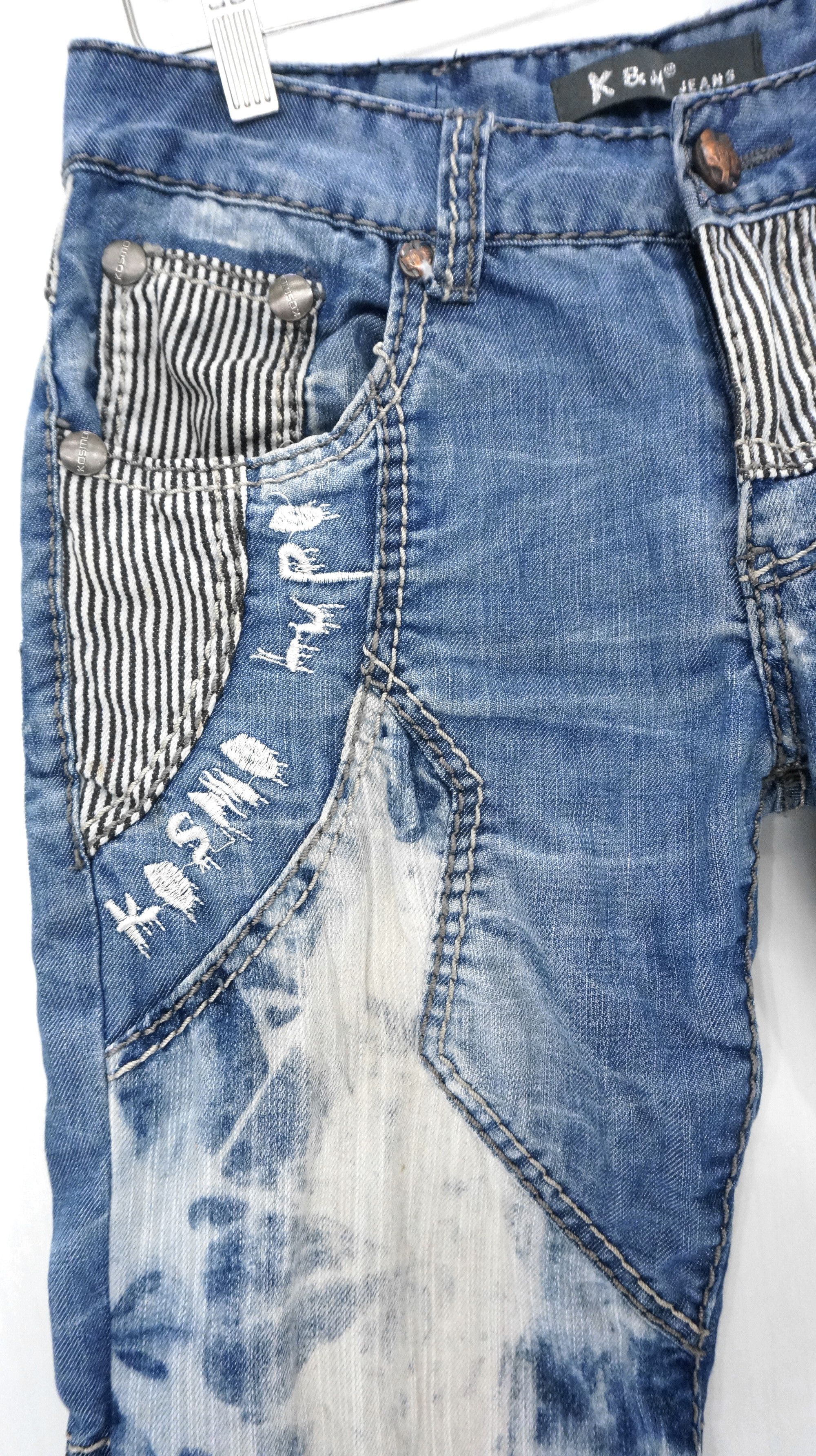 Distressed Denim - 🔥 Vintage KOSMO LUPO Blue Jeans - 4