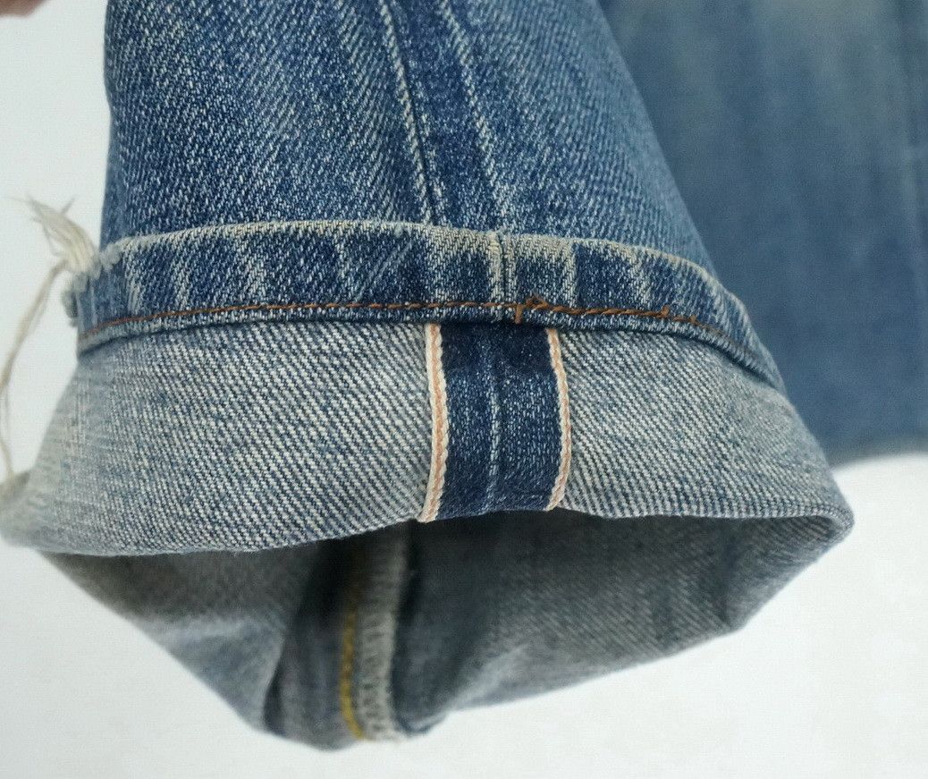 🔥 Vtg EDWIN 13oz Grand Blue Selvedge Worn Out Aging Denim - 7