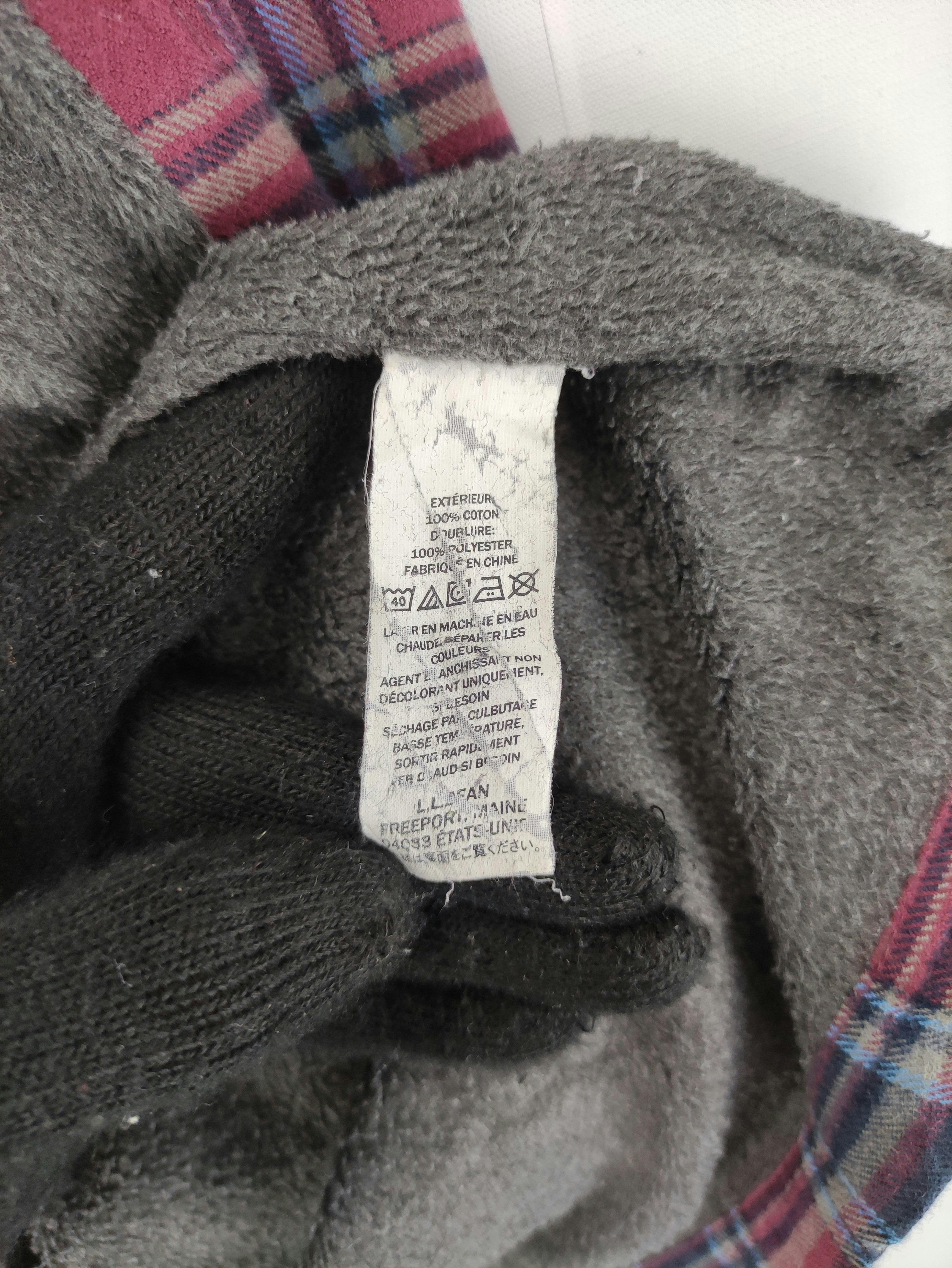 Vintage L.L.Bean Flannel Lining Fleece Button Up - 7