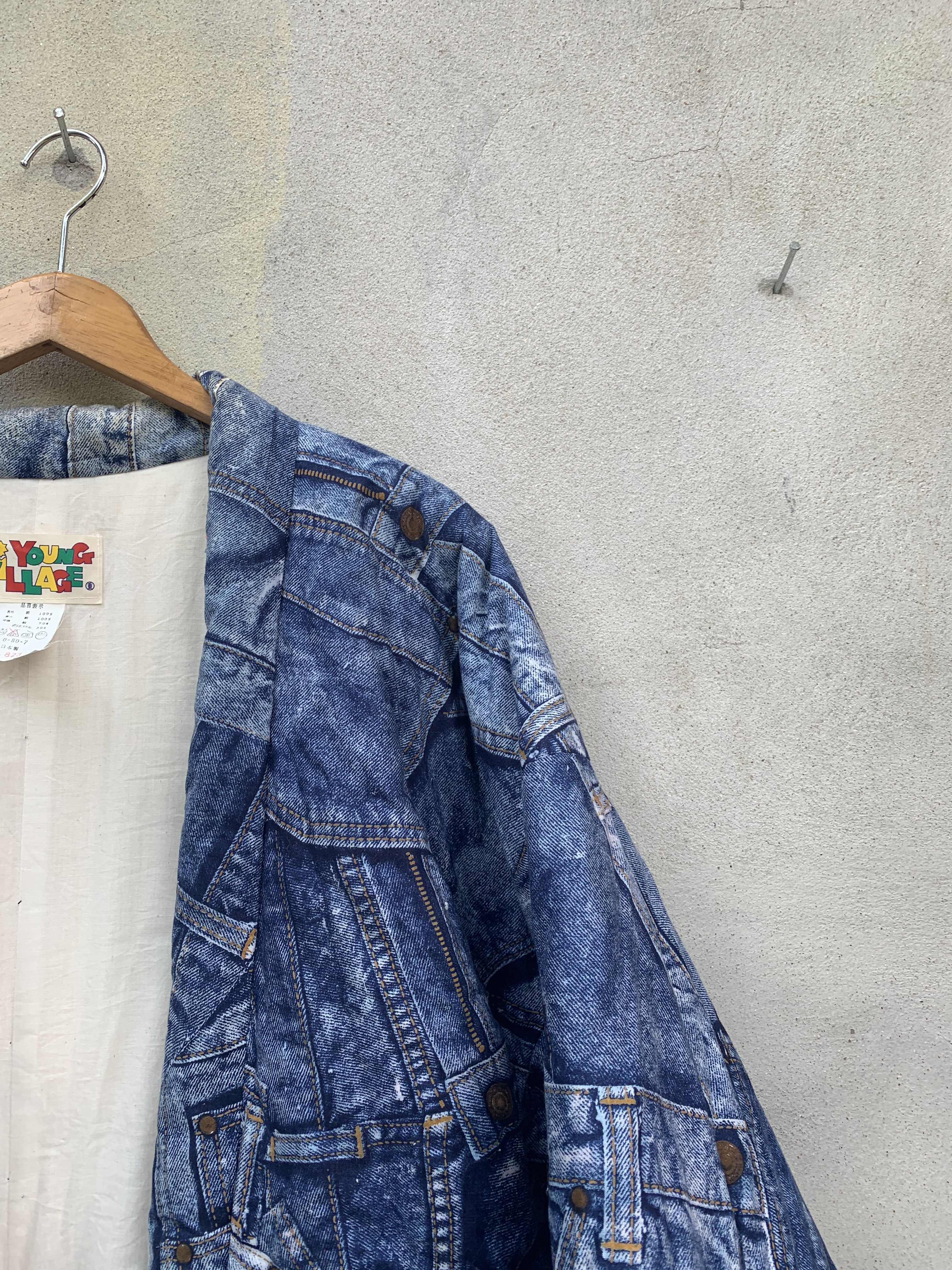 Japanese - Vintage Young Village Jeans Motive Hanten - 4