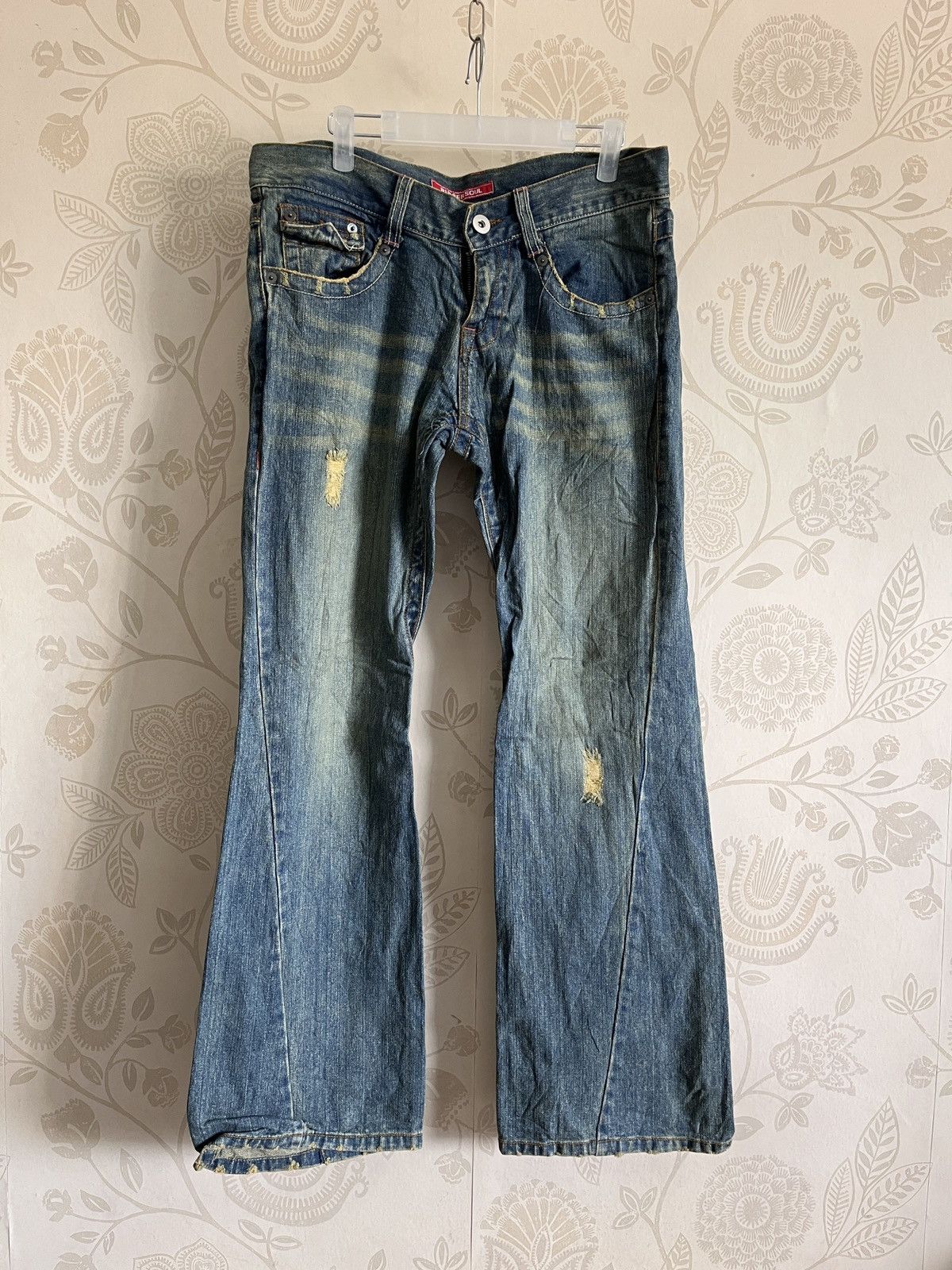 Vintage - Flare OXS Rubber Soul Mud Wash Classic Boot Cut Denim Jeans - 2