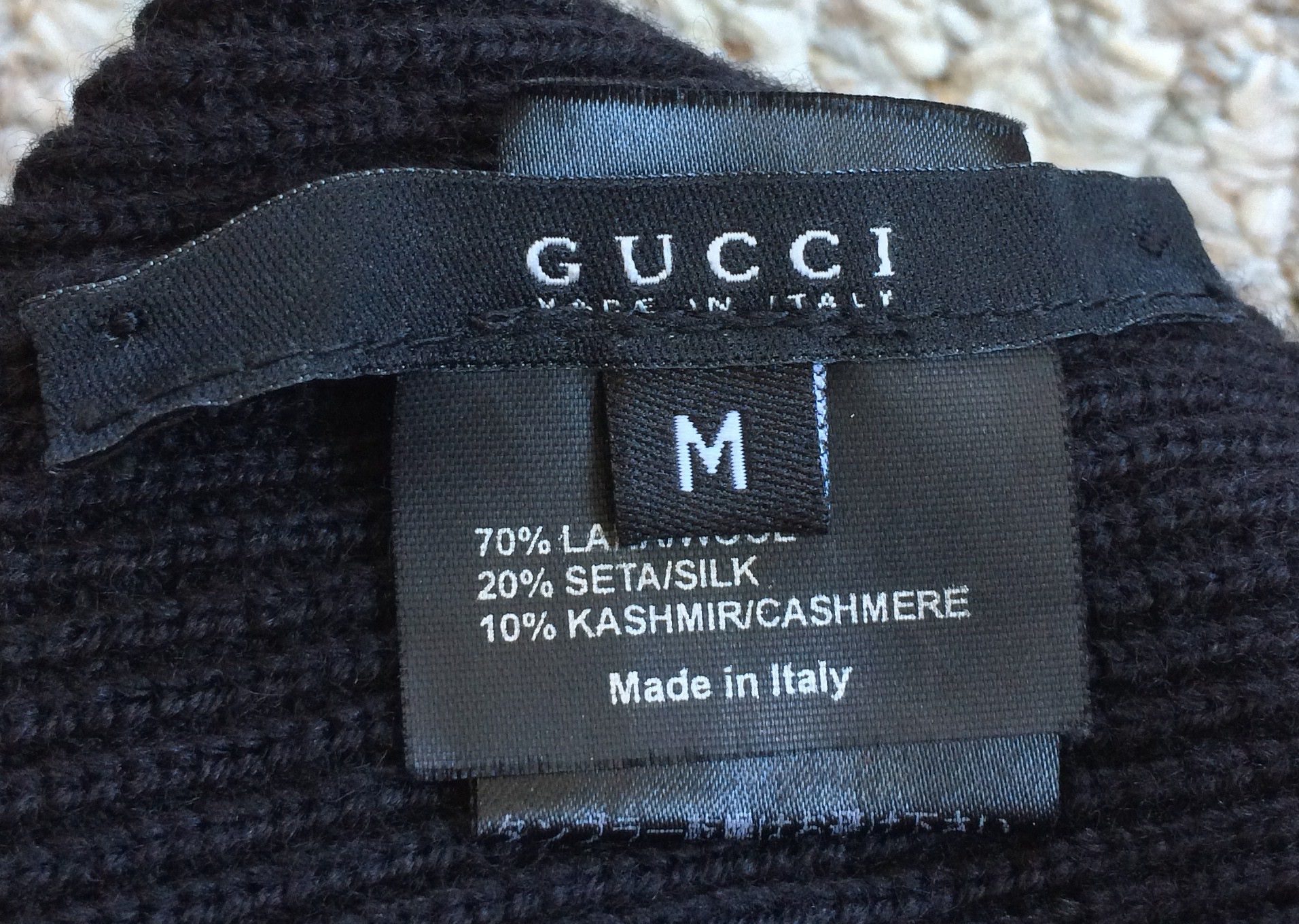 Vintage Gucci Web Stripe Beanie Hat size XL + Box - 3