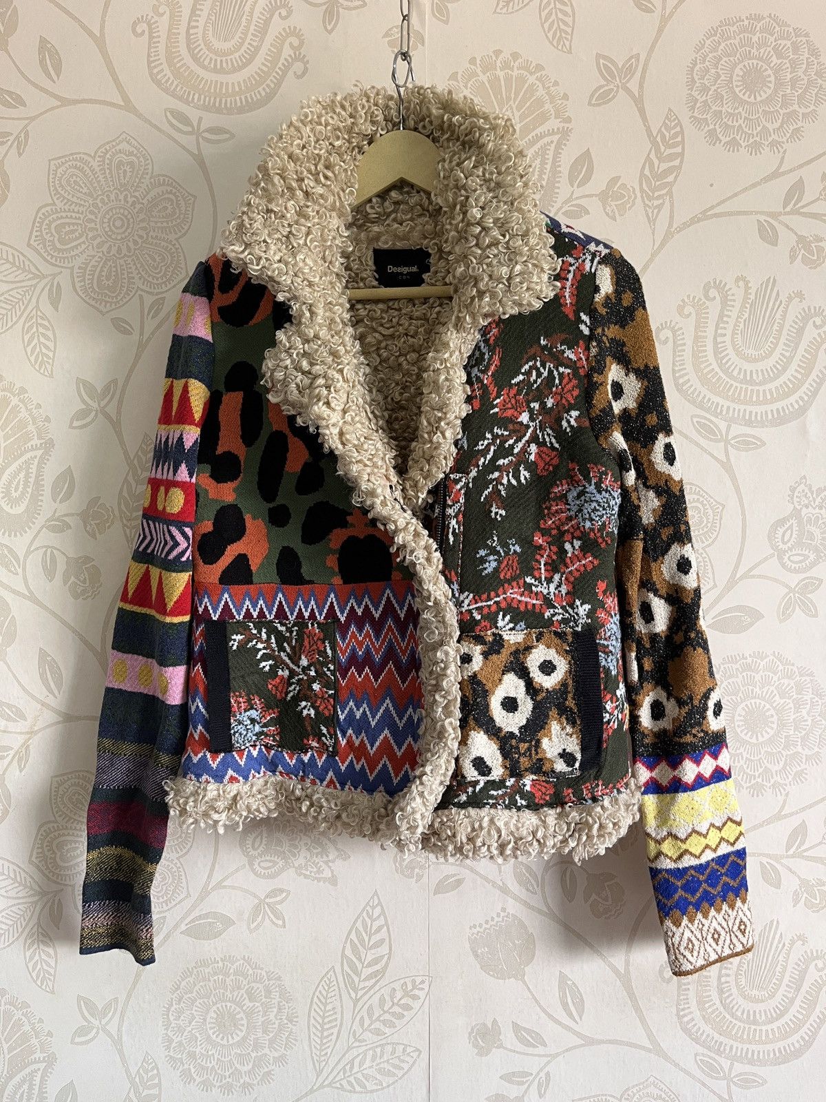 Designer - Italian Desigual Wool Knitwear Sweater Icon Patches - 15