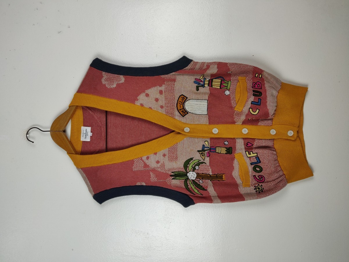 Jean Charles De Castelbajac - JCdC Sport Fullprint Overprint Golf Knit Vest Jacket - 2