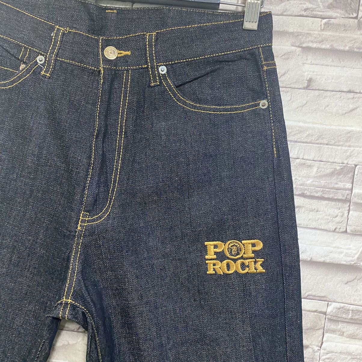 Japanese Brand POP ROCK DENIM Embroidery Jeans - 7