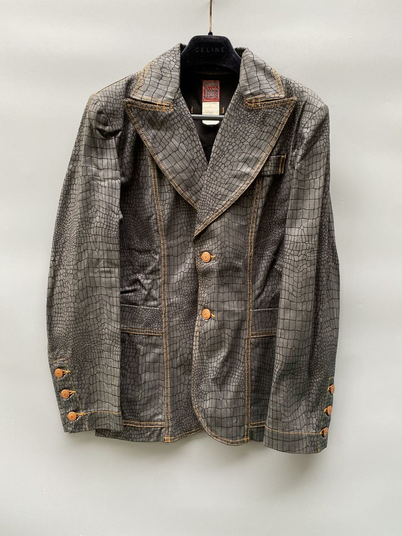 A/W 1995- JPG- Cyber- Crocodile Print Runway Jacket - 1
