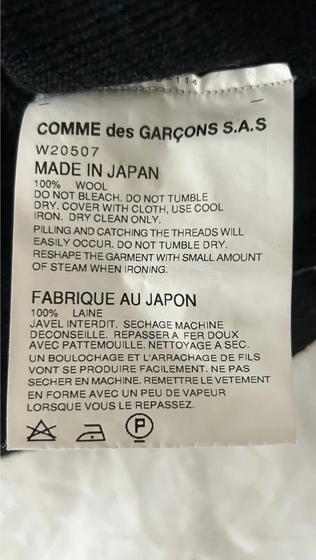 black premium wool cardigan . made in japan - 12