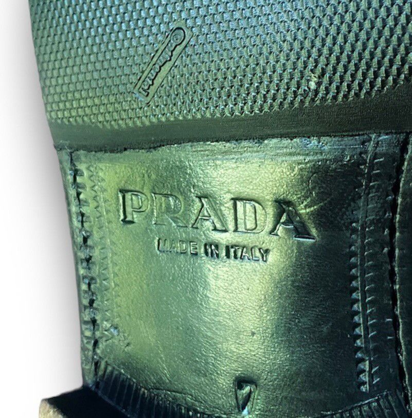 PRADA Leather Oxford Derby Cap Toe Handmade Made In Italy - 8