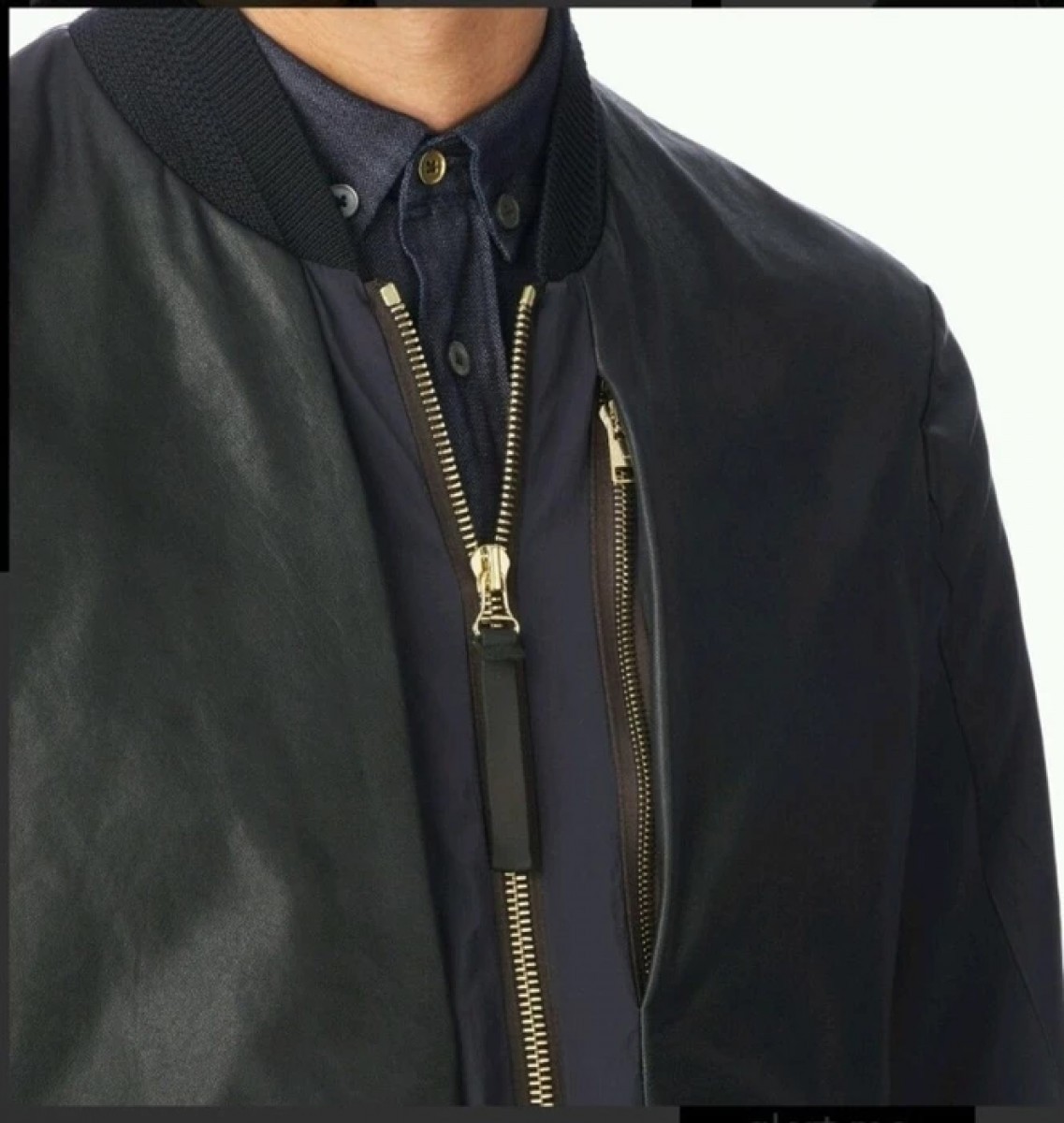 €1361 Mainline Leather-Nylon Bomber Size S/M - 8