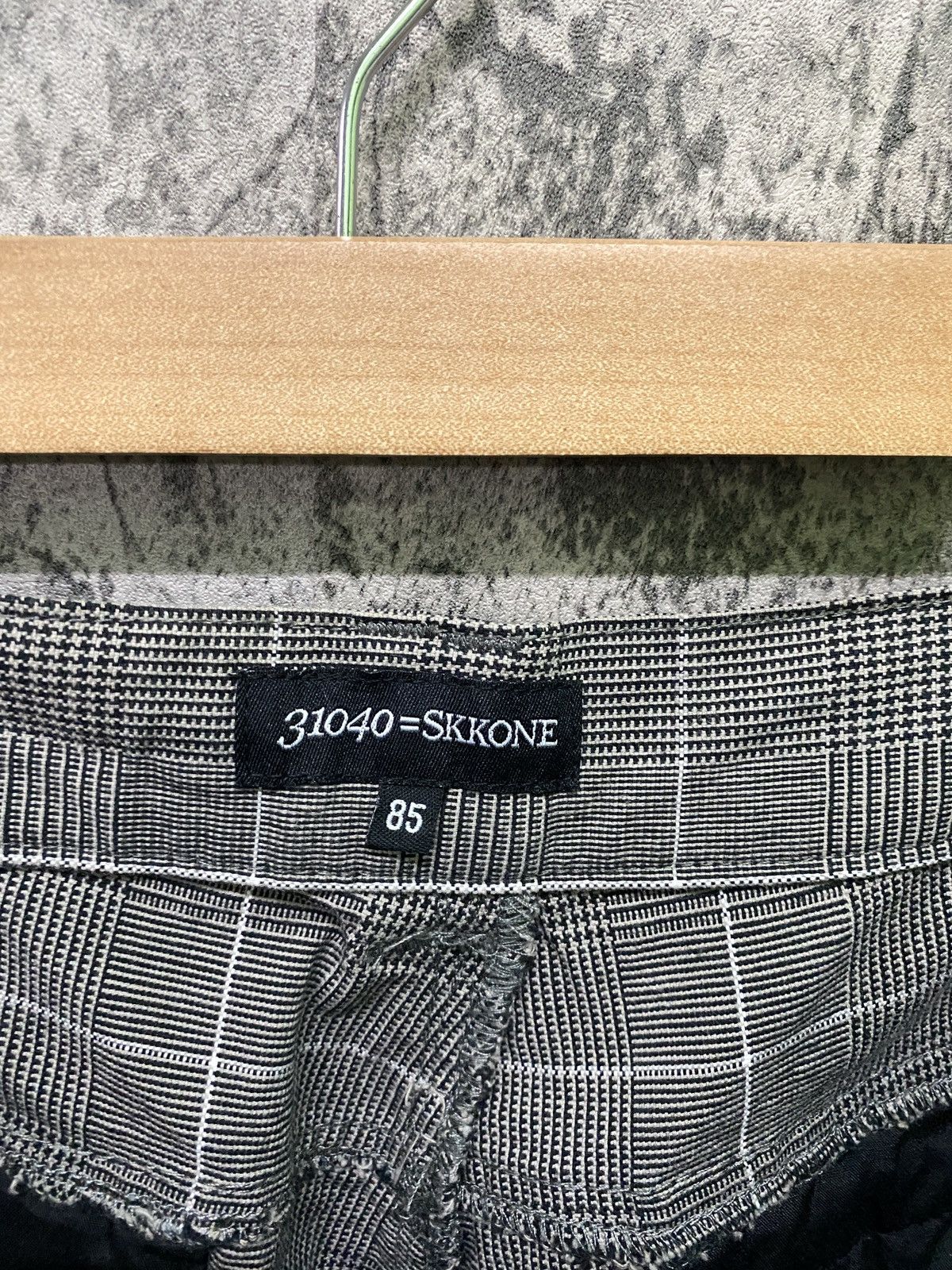 Japanese Brand - 31040=SKKONE Cargo Multipocket Checked Bondage Style Pant - 15