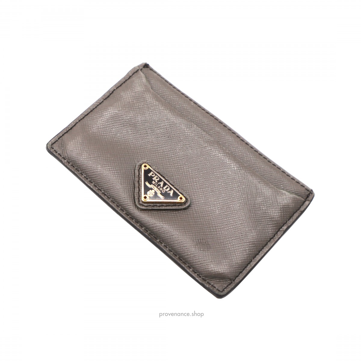 Prada Cardholder Wallet - Grey Saffiano Leather - 4