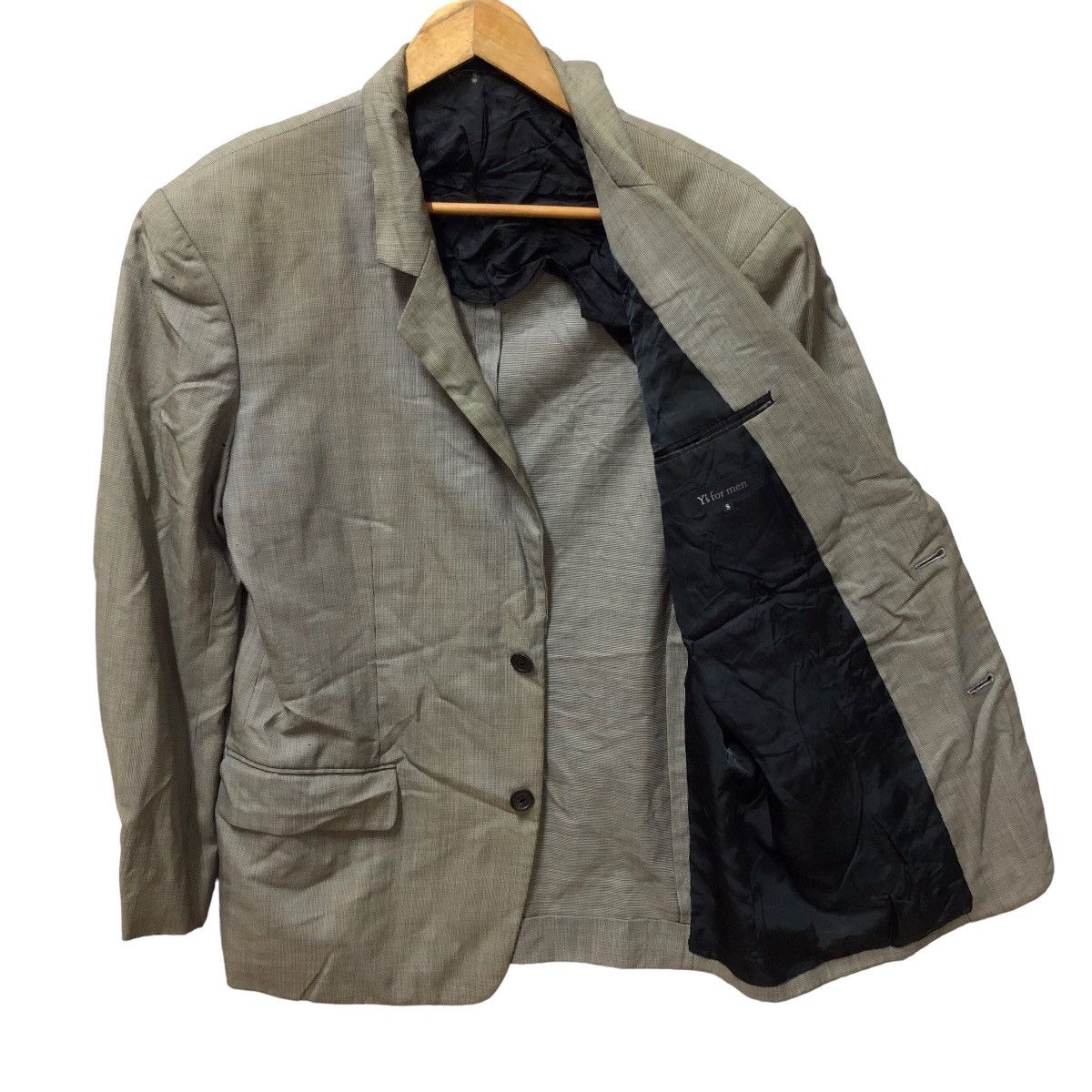 Vintage y’s for men distrested wool suit jacket - 2