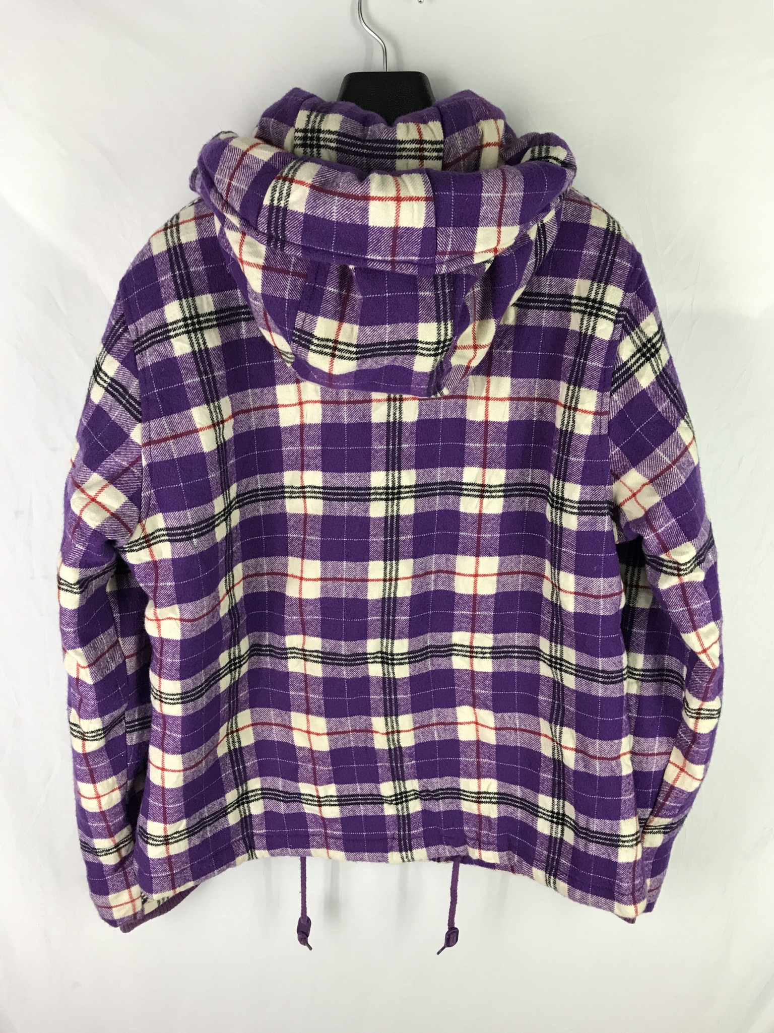 ADIDAS Plaid Checked Outerwear Duffle Coat Hoodie - 13