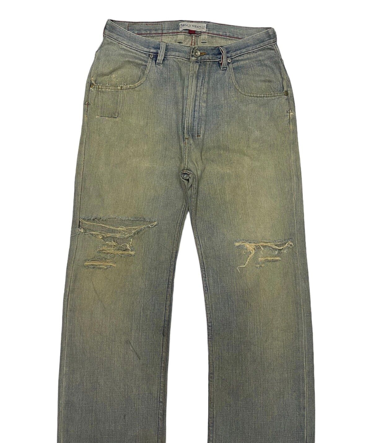 Archival Clothing - 🔥DISTRESSED RUSTY CRU RIDERS RIPS DENIM JEANS LGB STYLE - 5