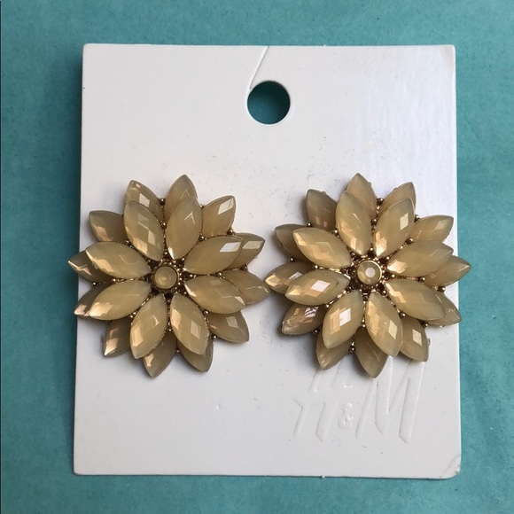 H&M Large Flower Statement Earrings - 2