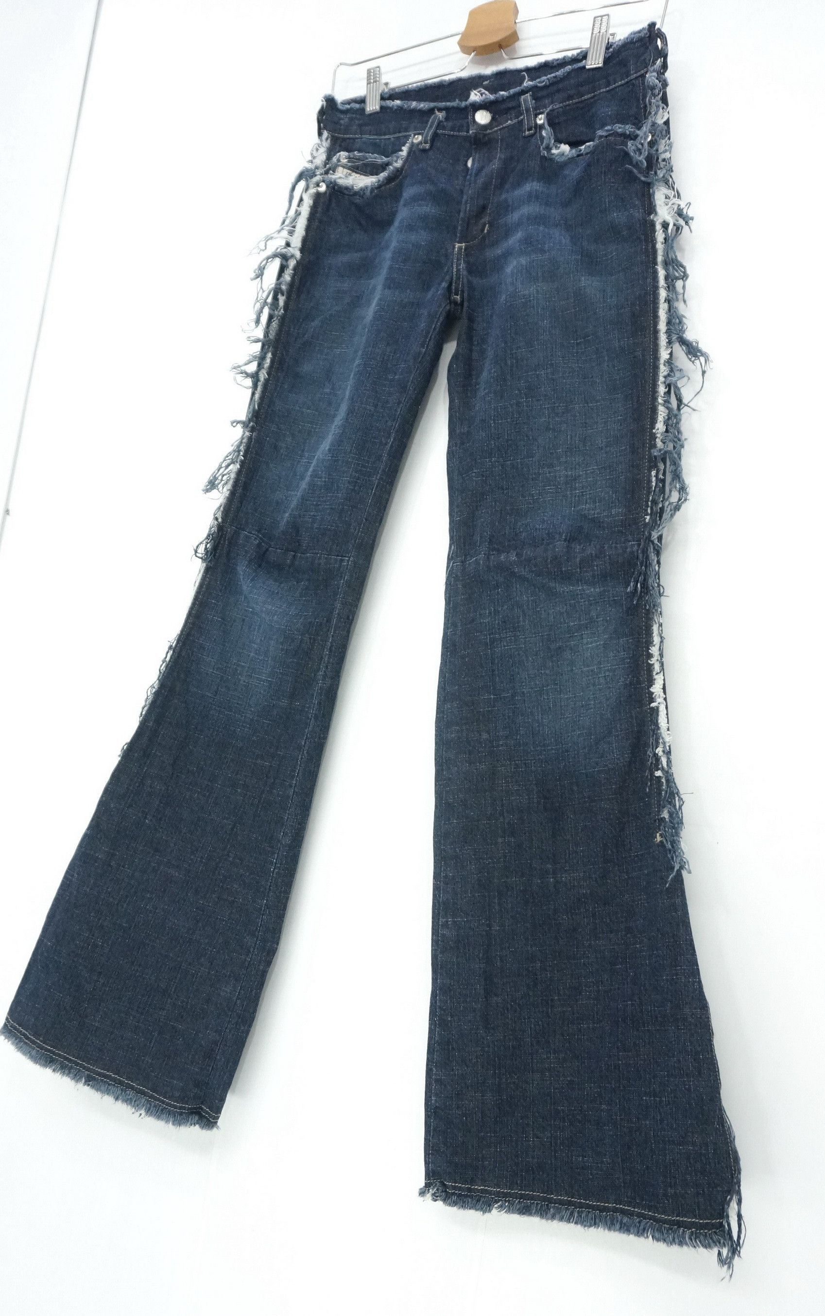 Rare🔥Vintage DIESEL Flared Ripped Outseam Women Jeans - 1