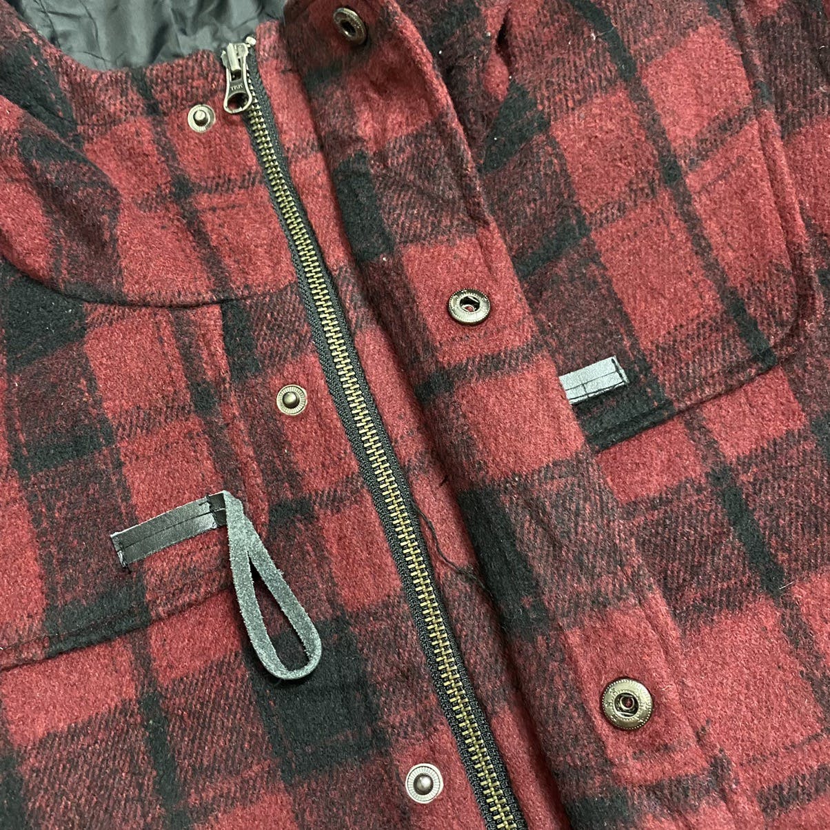 Japanese Brand - Made in Heaven tartan duffle hoodie jacket - 8