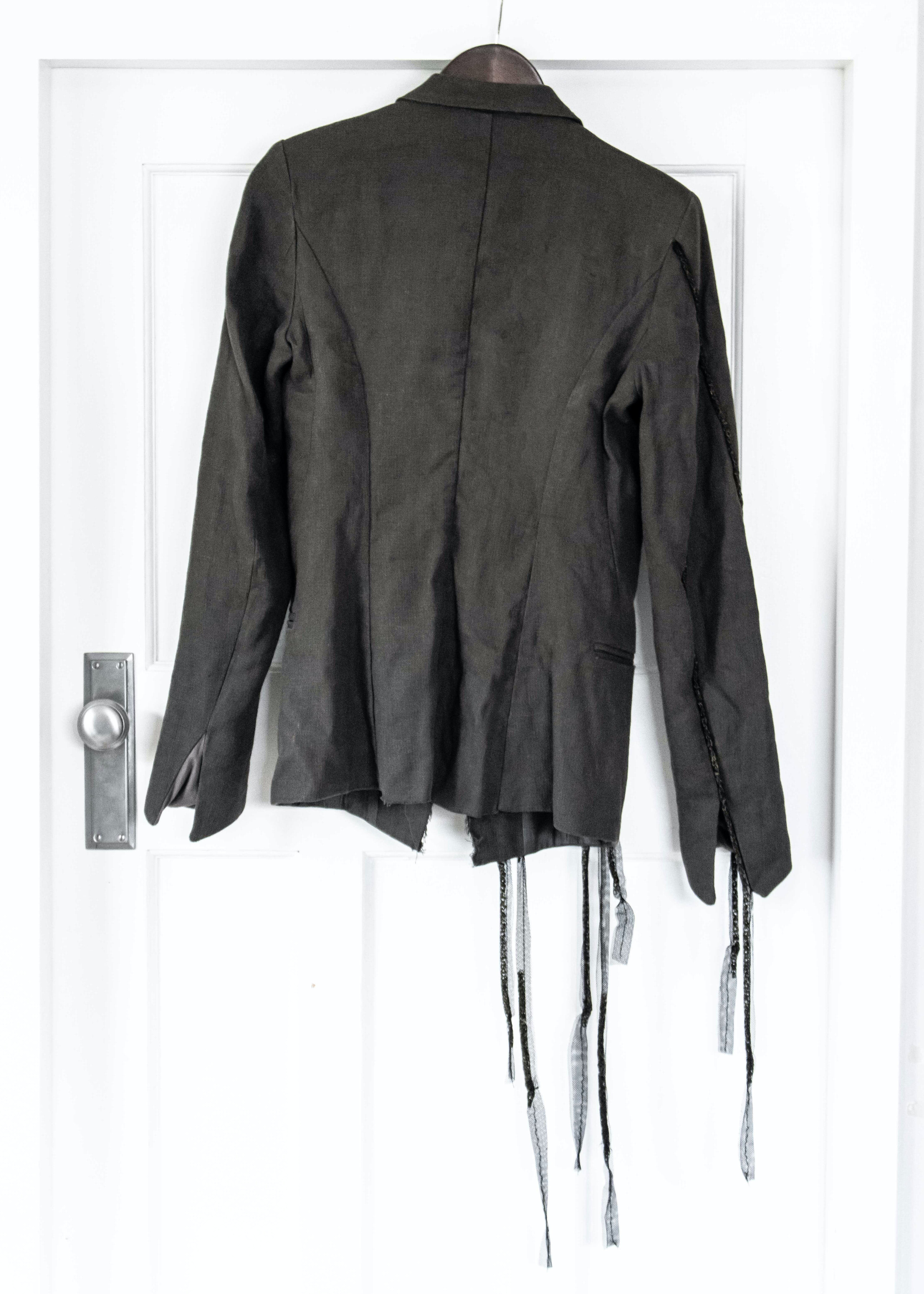 Cotton/Linen Chain Detail Jacket - 2