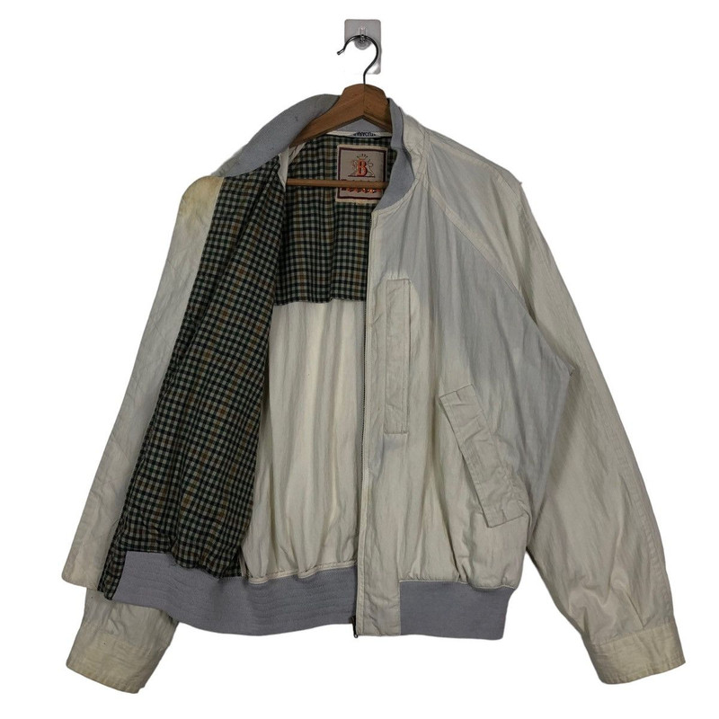 🔥90’s Vintage Bomber Jacket Baracuta Tartan Design Lining - 1