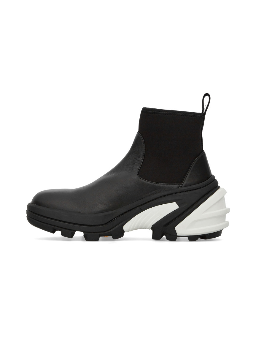 Leather Mid Boot Black with SKX Vibram® Sole - 6