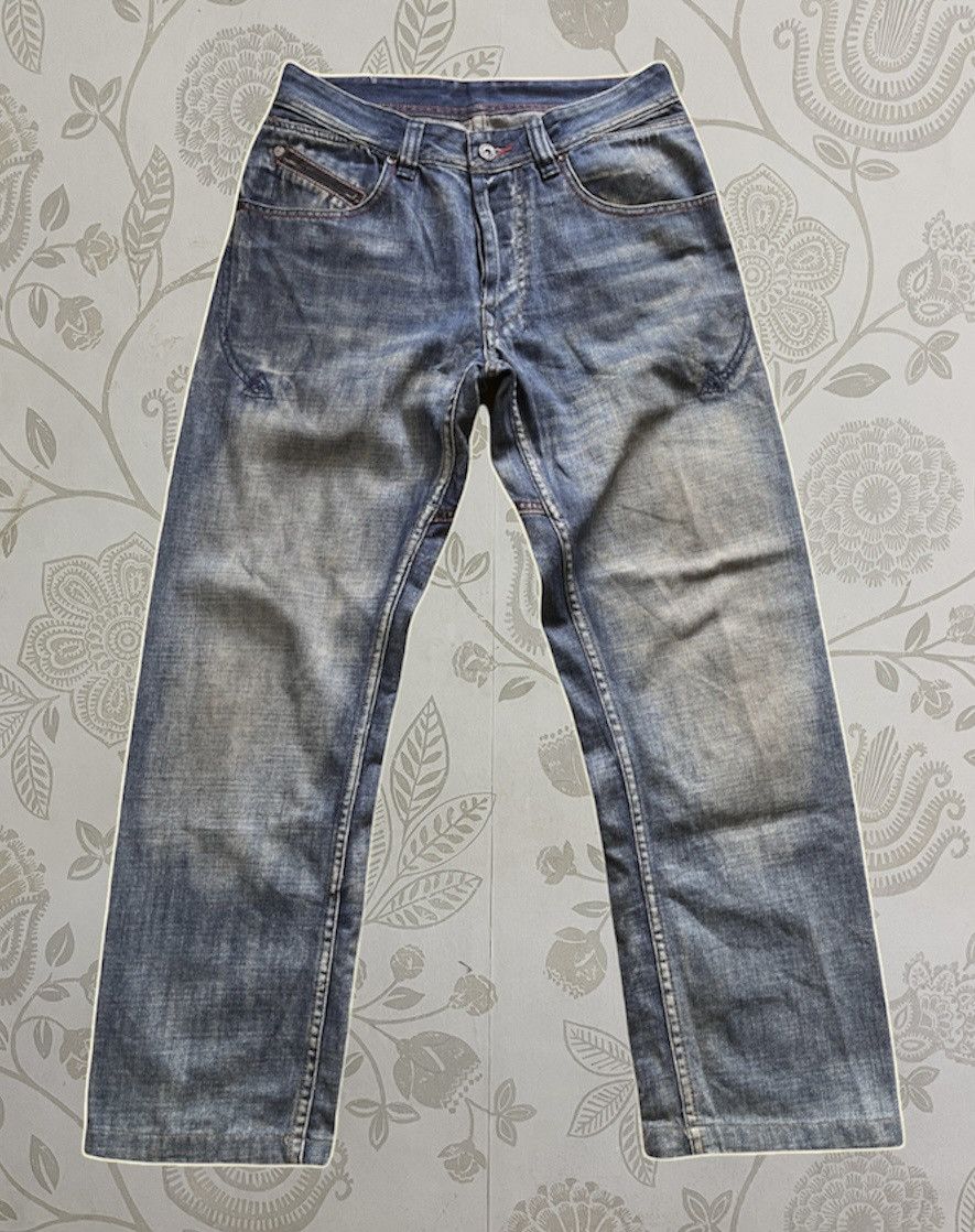 VINTAGE FADED DIESEL FLARE DENIM JEANS MADE IN ITALY - 1
