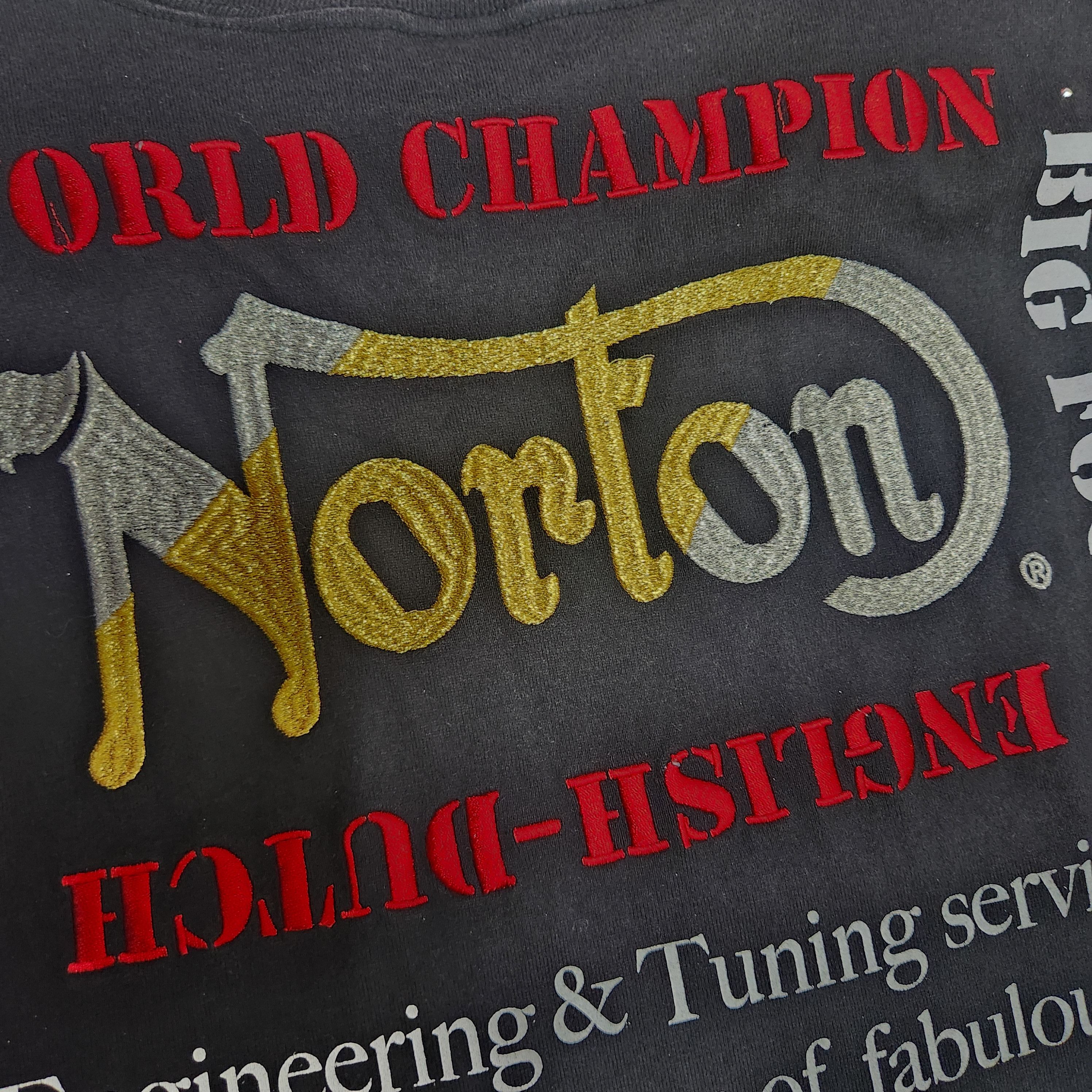 Racing - Vintage Norton Bling Bling Big Logo TShirt - 14