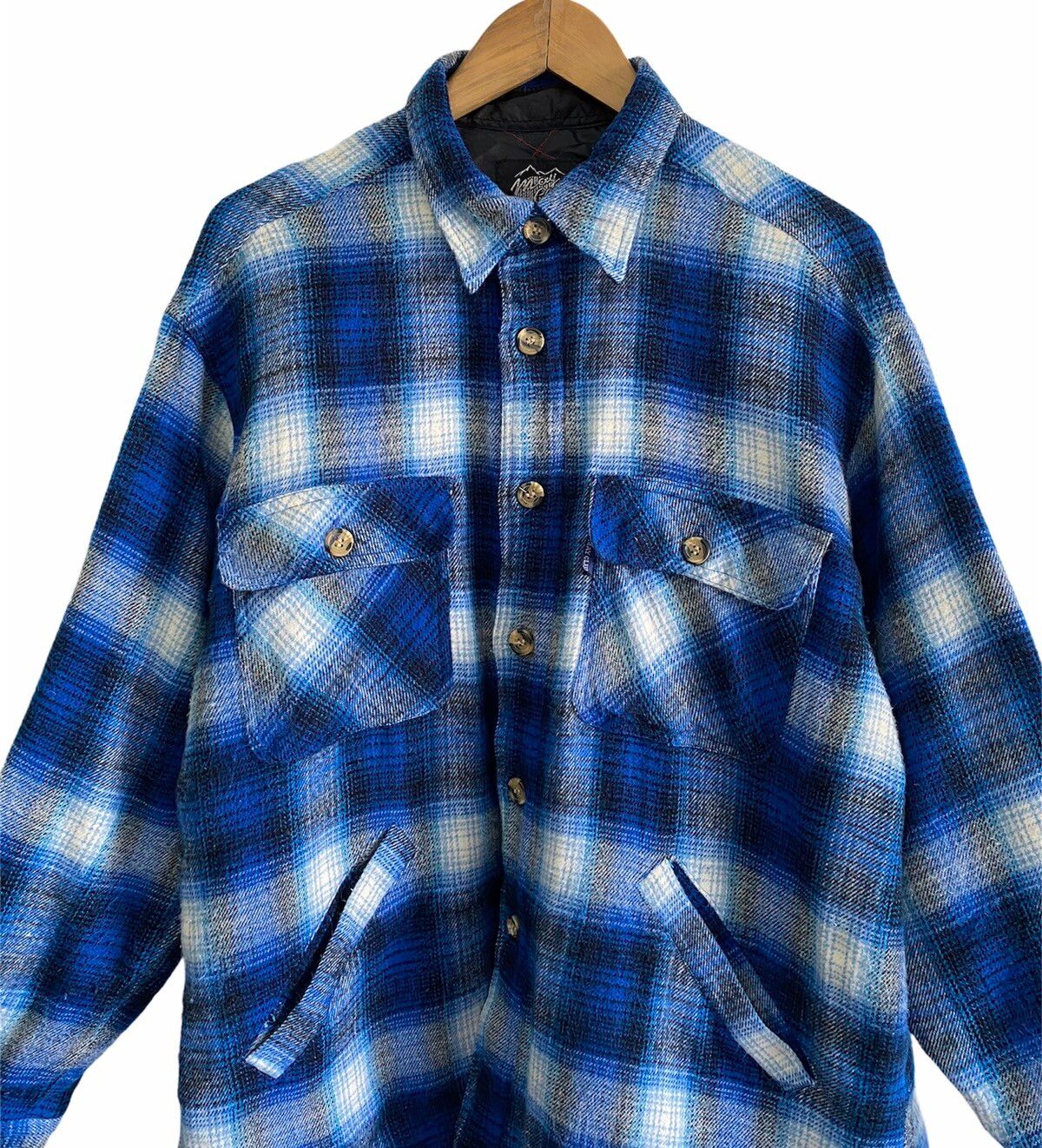 The Real McCoy's - 🔥Vintage McCoy’s Blue Flannel Checked Button Up Jacket - 2