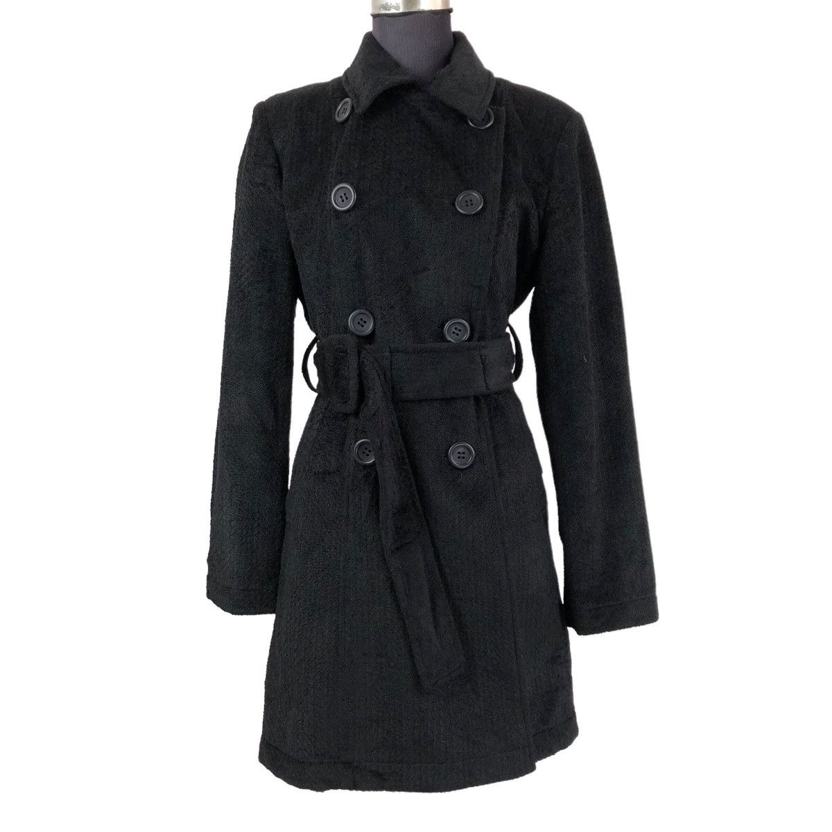 Vintage 90s Mary Quant Wool Trench Coat - 1