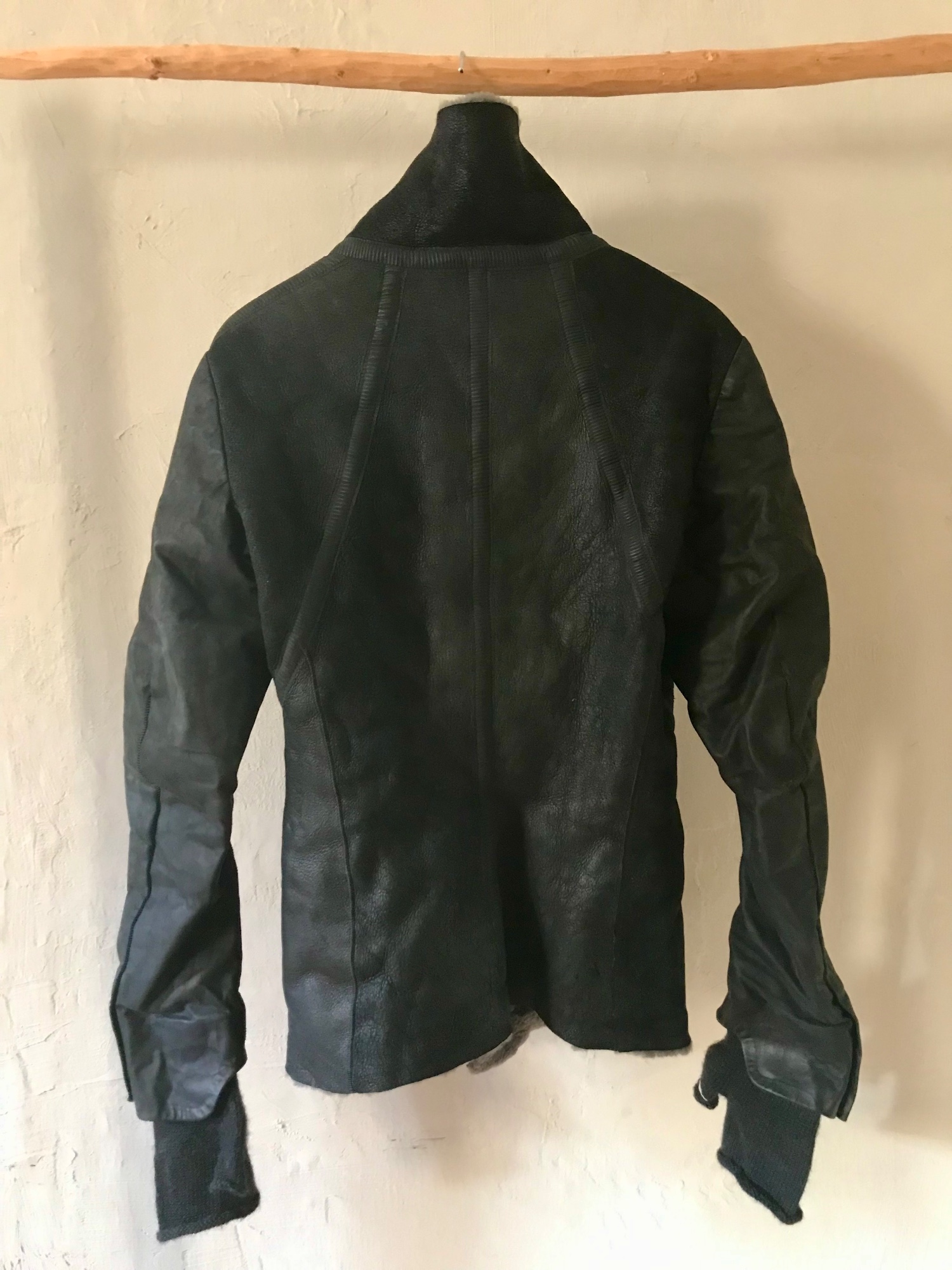 Isaac Sellam shearling, black leather jacket - 5