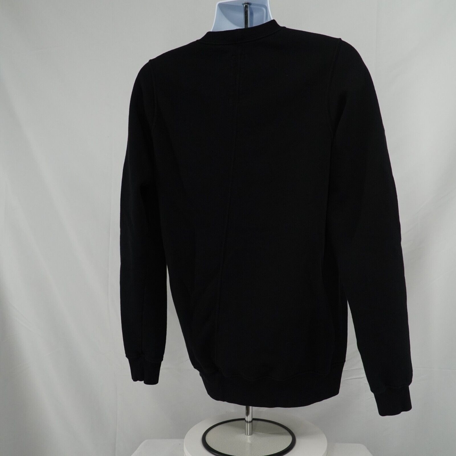 Black Crew Neck Long Sleeve Shirt Cotton - 11