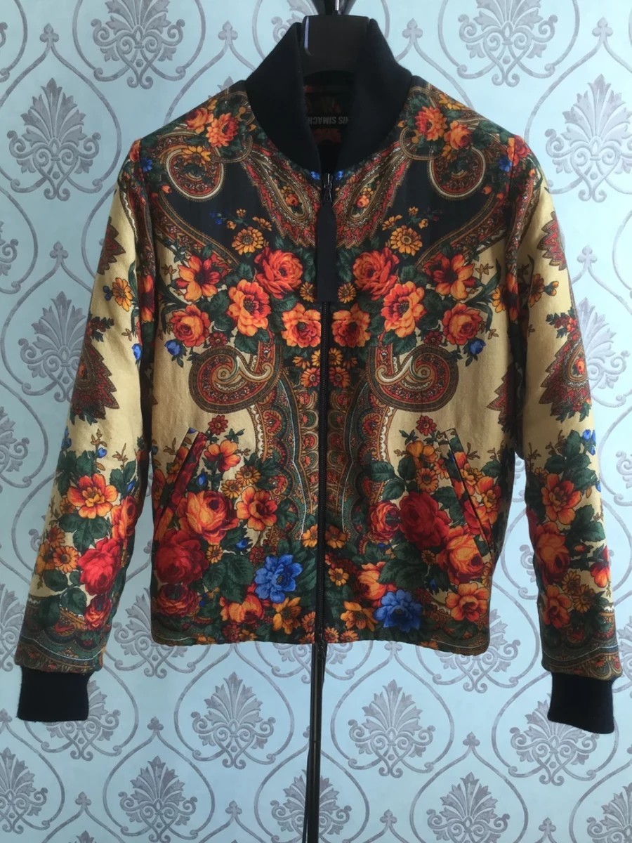 Denis Simachev - Awesome fullprinted wool bomber.Like Gucci or Saint Laurent - 2