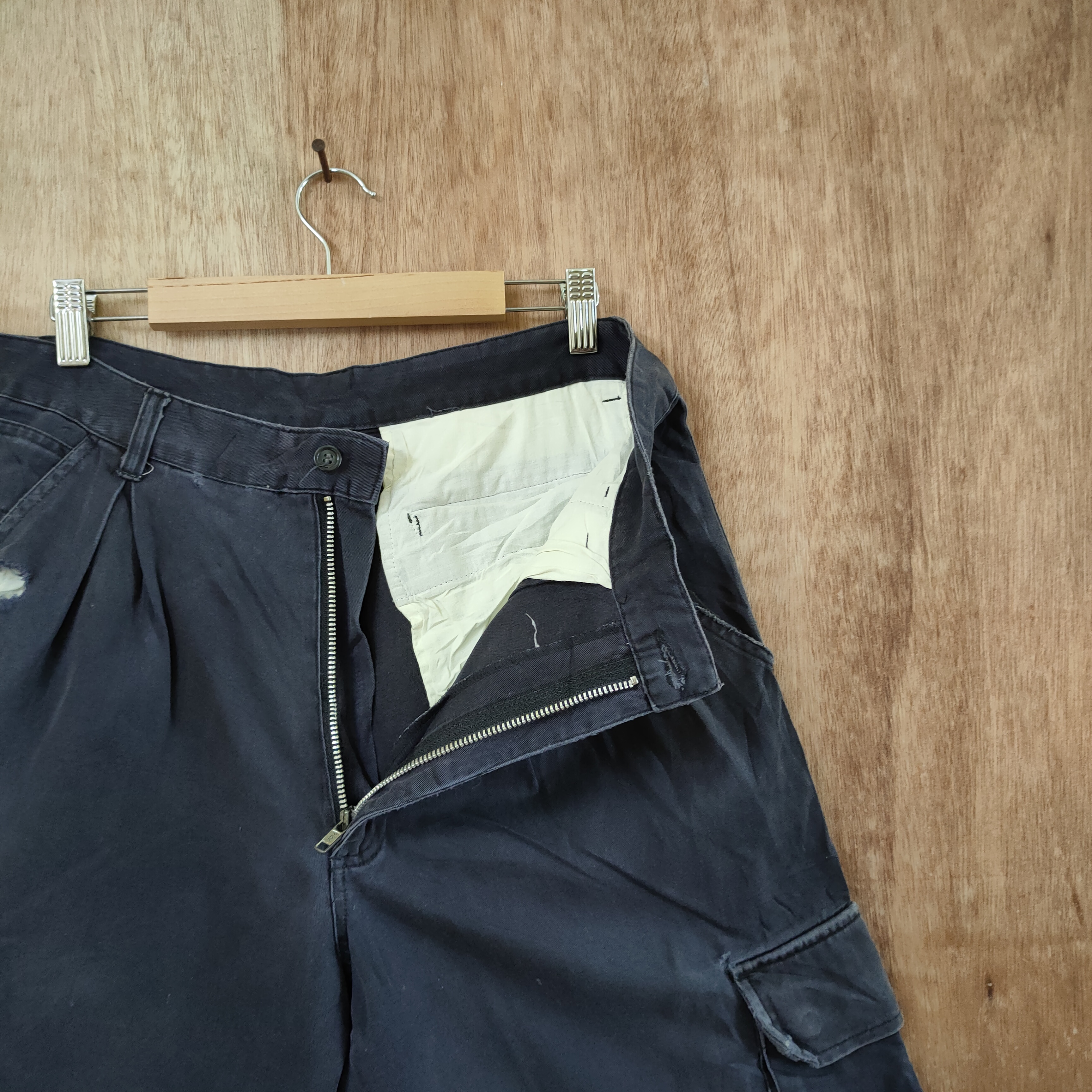 Vintage - NAVY WORKWEAR CARGO PANTS - 8